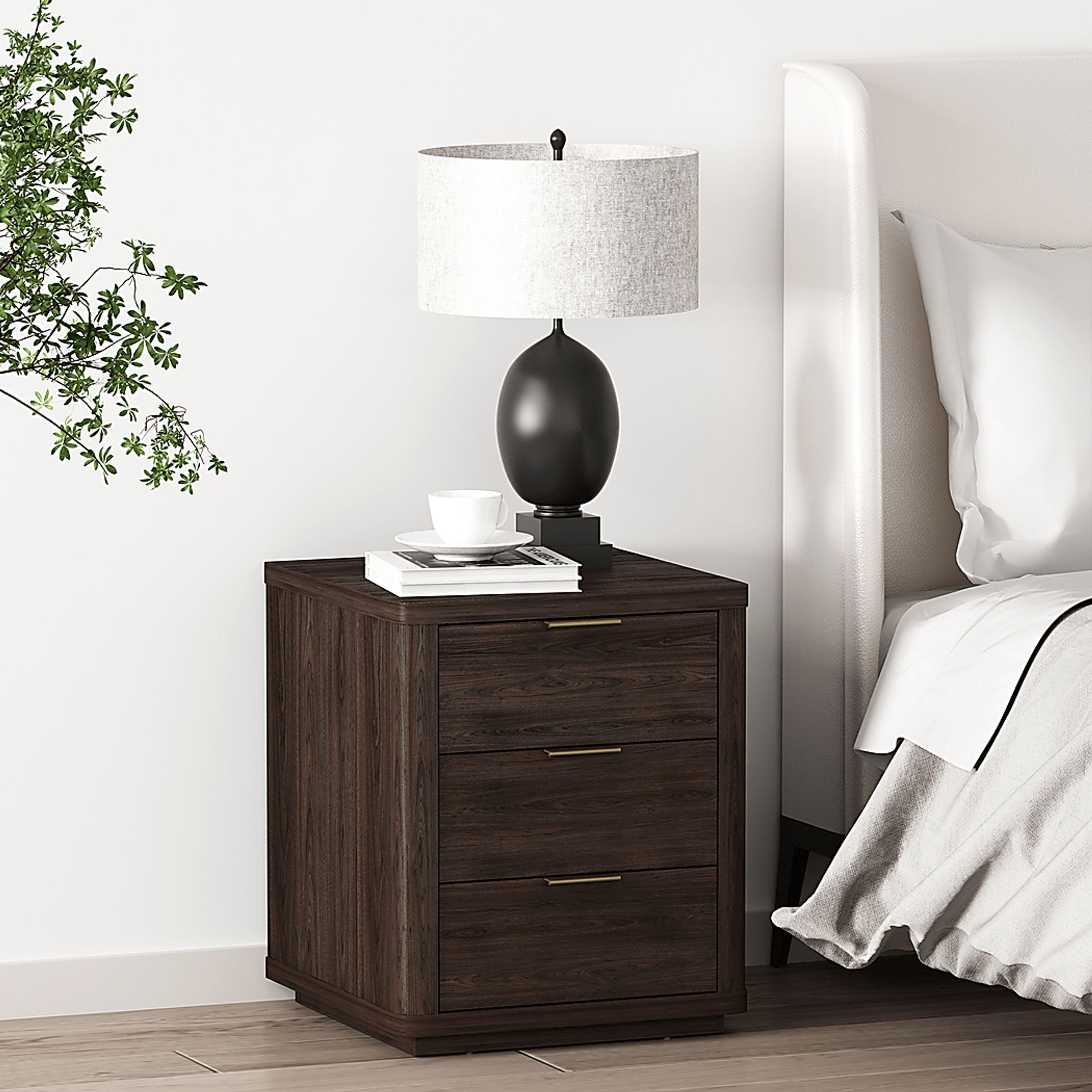 Golddale IV Dark Brown Nightstand - Image 2
