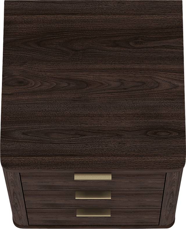 Golddale IV Dark Brown Nightstand - Thumbnail - Image 3