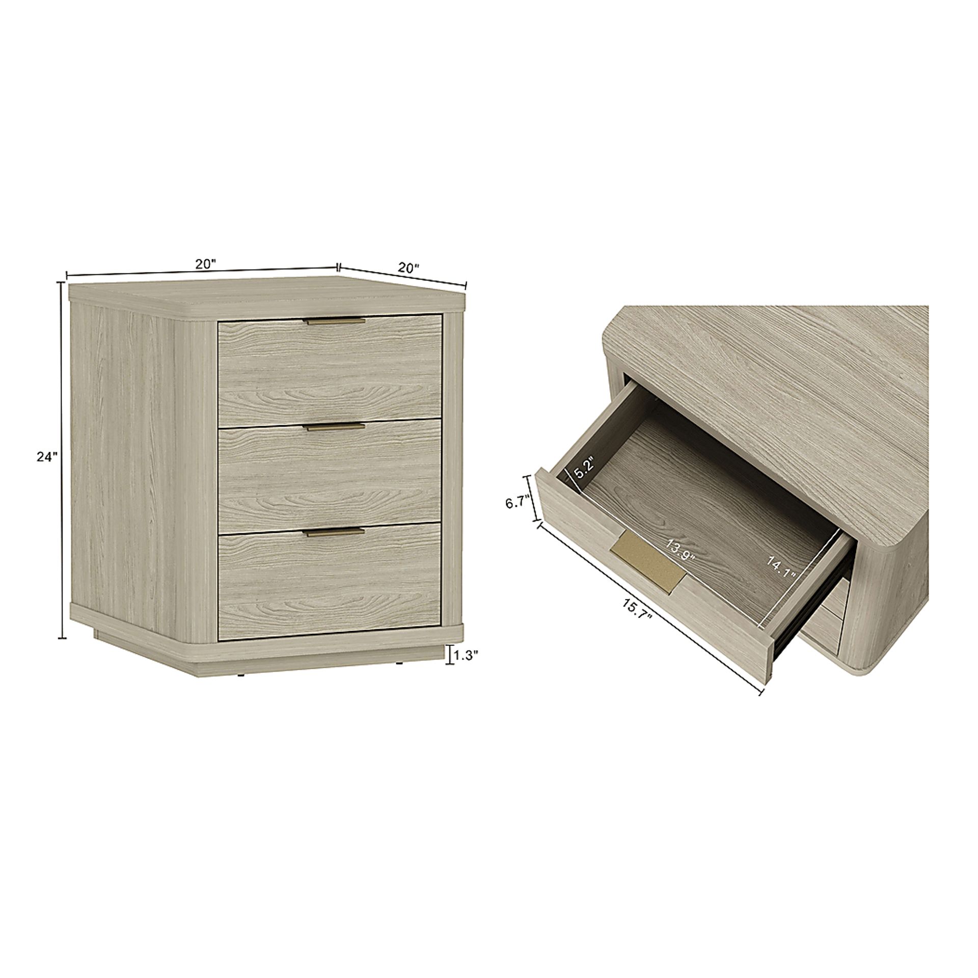 Golddale IV Natural Nightstand - Image 9