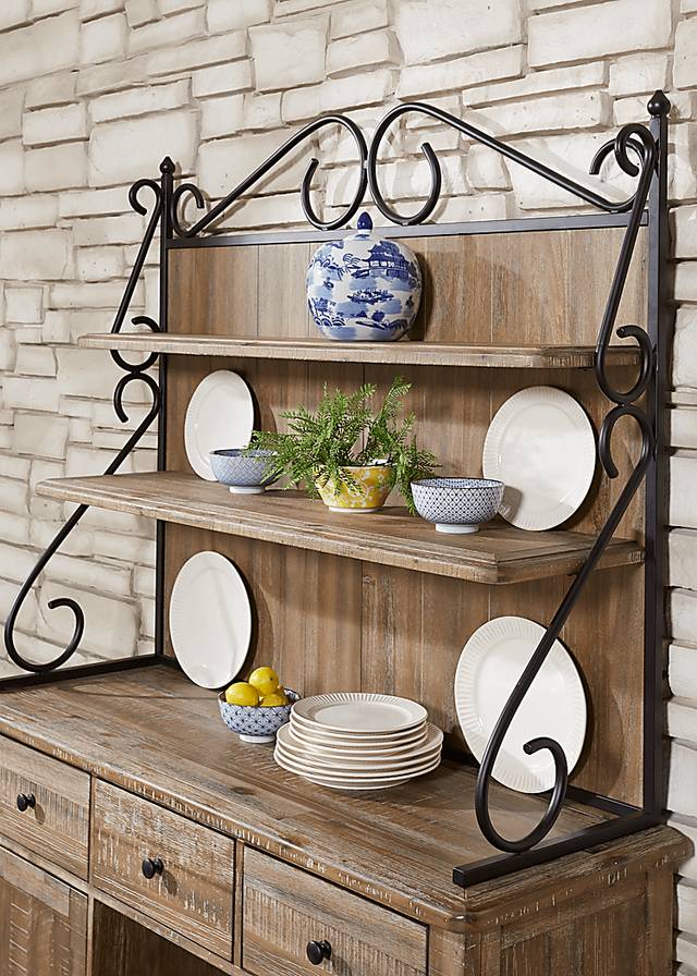 Golden Grove Dark Brown 2 Pc Buffet with Hutch - Thumbnail - Image 3