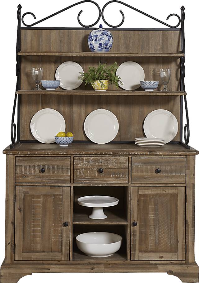 Golden Grove Dark Brown 2 Pc Buffet with Hutch - Thumbnail - Image 1