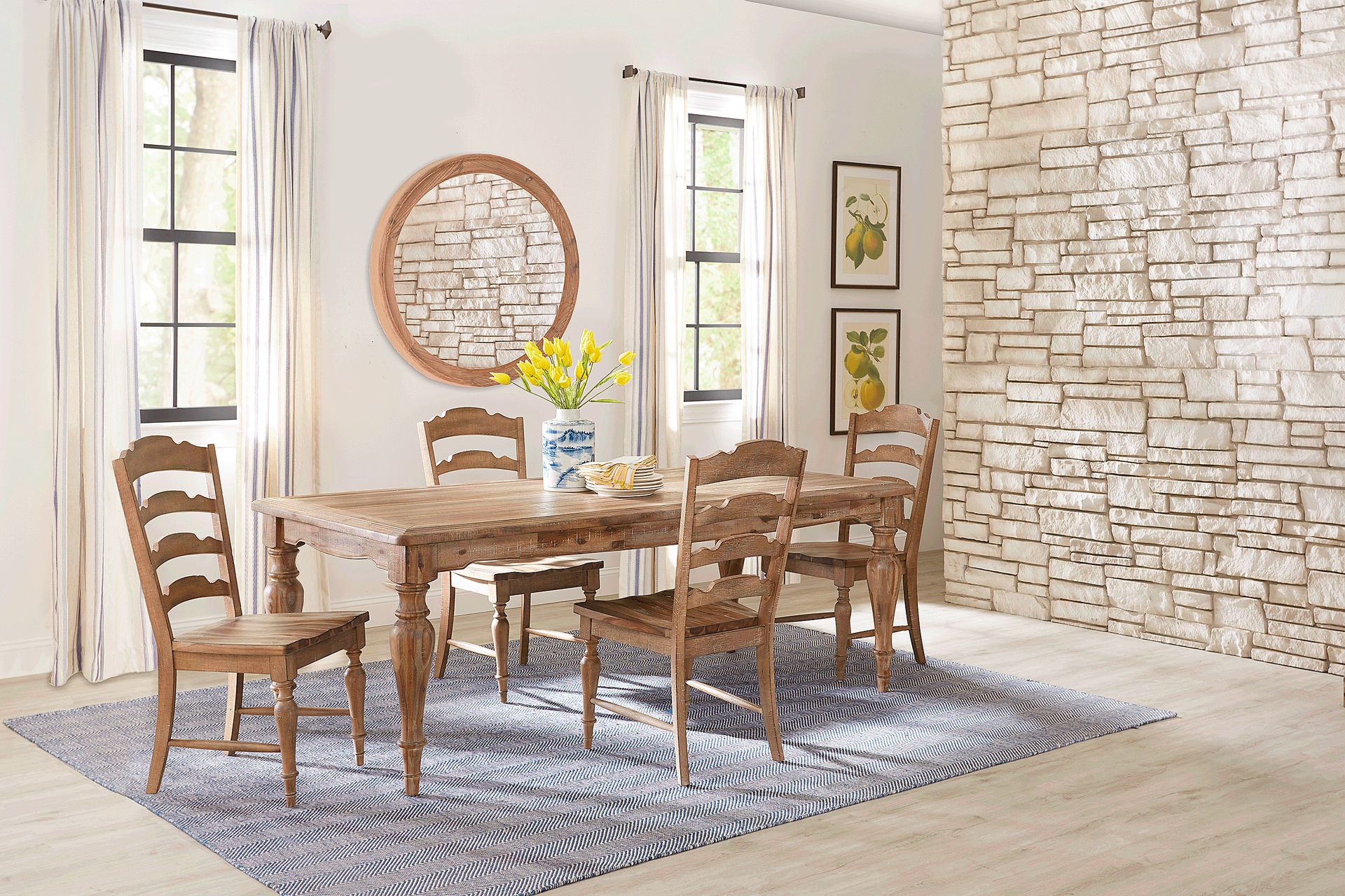 Golden Grove Dark Brown Ladder Back Side Chair - Image 2