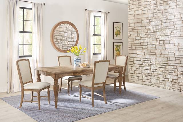 Golden Grove Dark Brown 5 Pc Dining Room with Upholstered Chairs - Thumbnail - Image 1
