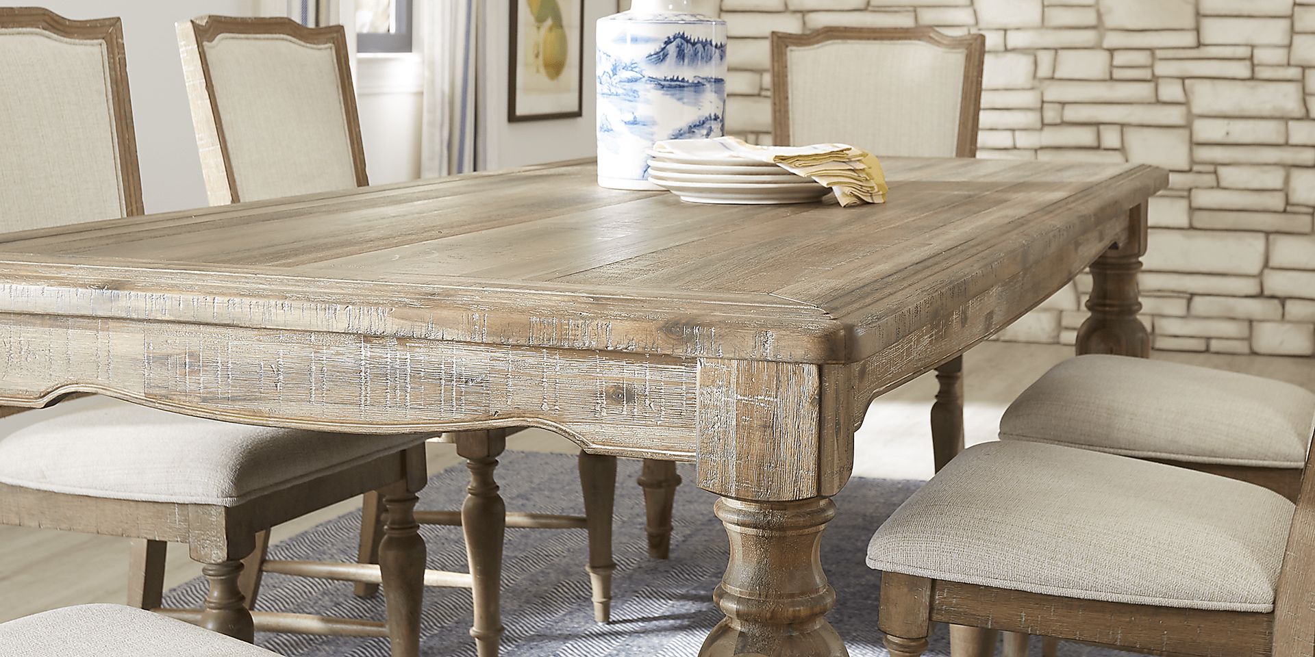 Golden Grove Dark Brown 9 Pc Dining Room with Upholstered Chairs - Image 2