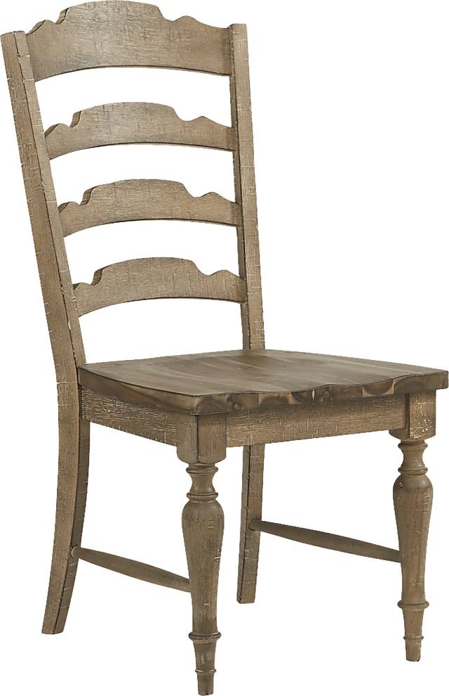 Golden Grove Dark Brown Ladder Back Side Chair - Thumbnail - Image 1