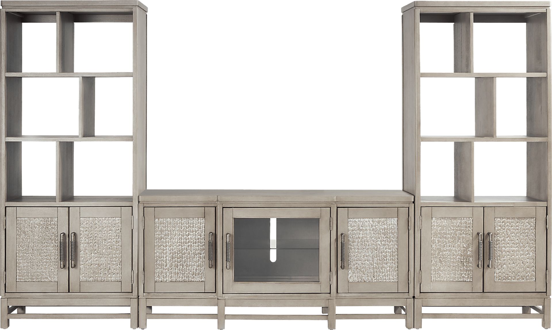 Golden Isles Gray 3 Pc Wall Unit with 64 in. Console - Image 1