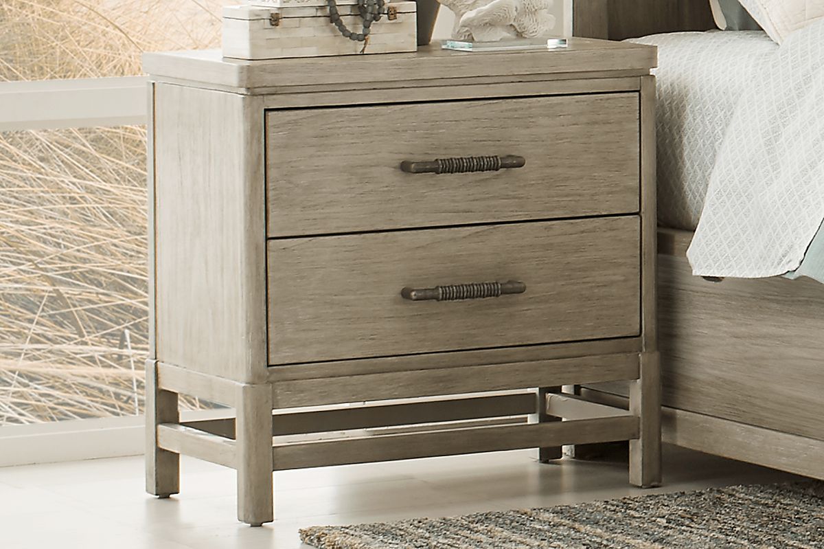 Cindy Crawford Golden Isles Gray Nightstand | Rooms to Go