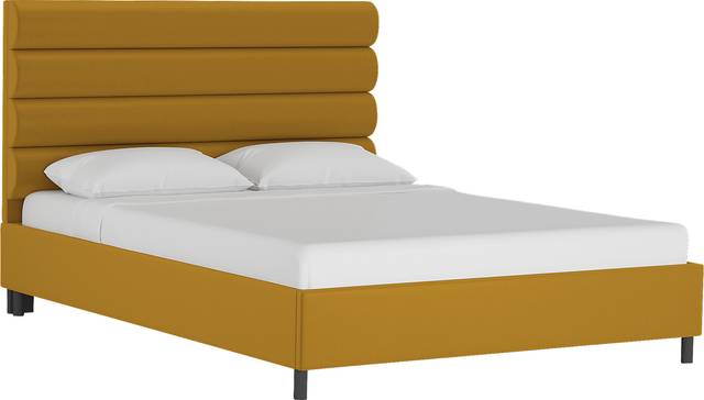 Kids Golden Rust Dijon Full Upholstered Bed - Thumbnail - Image 1