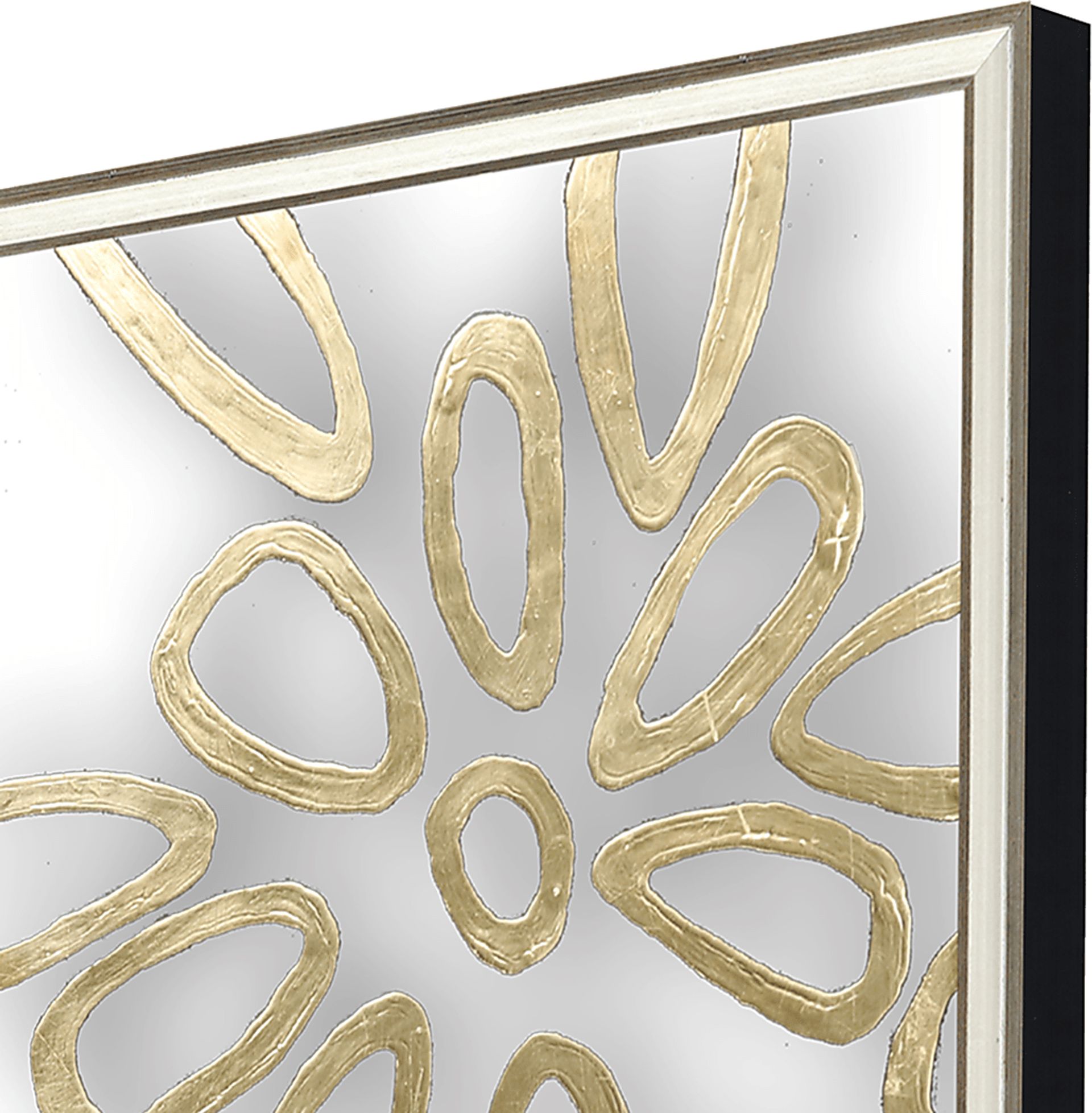 Golden Splash II Framed Artwork, Set of 4 - Image 4