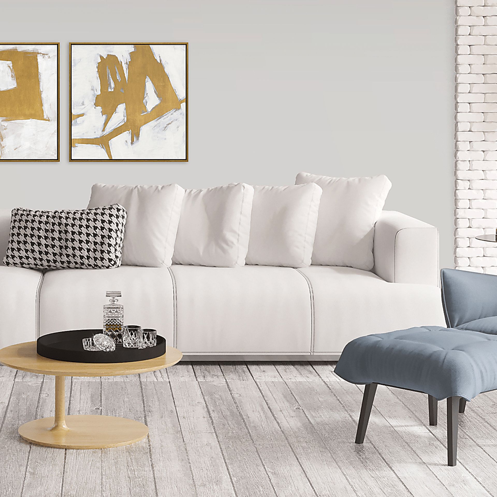 Golden Times II Gold Framed Artwork - Image 2