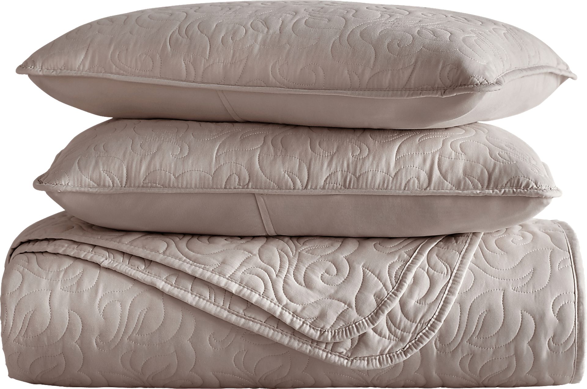 Goldhorn Brown 3 Pc Queen Quilt Set - Image 2