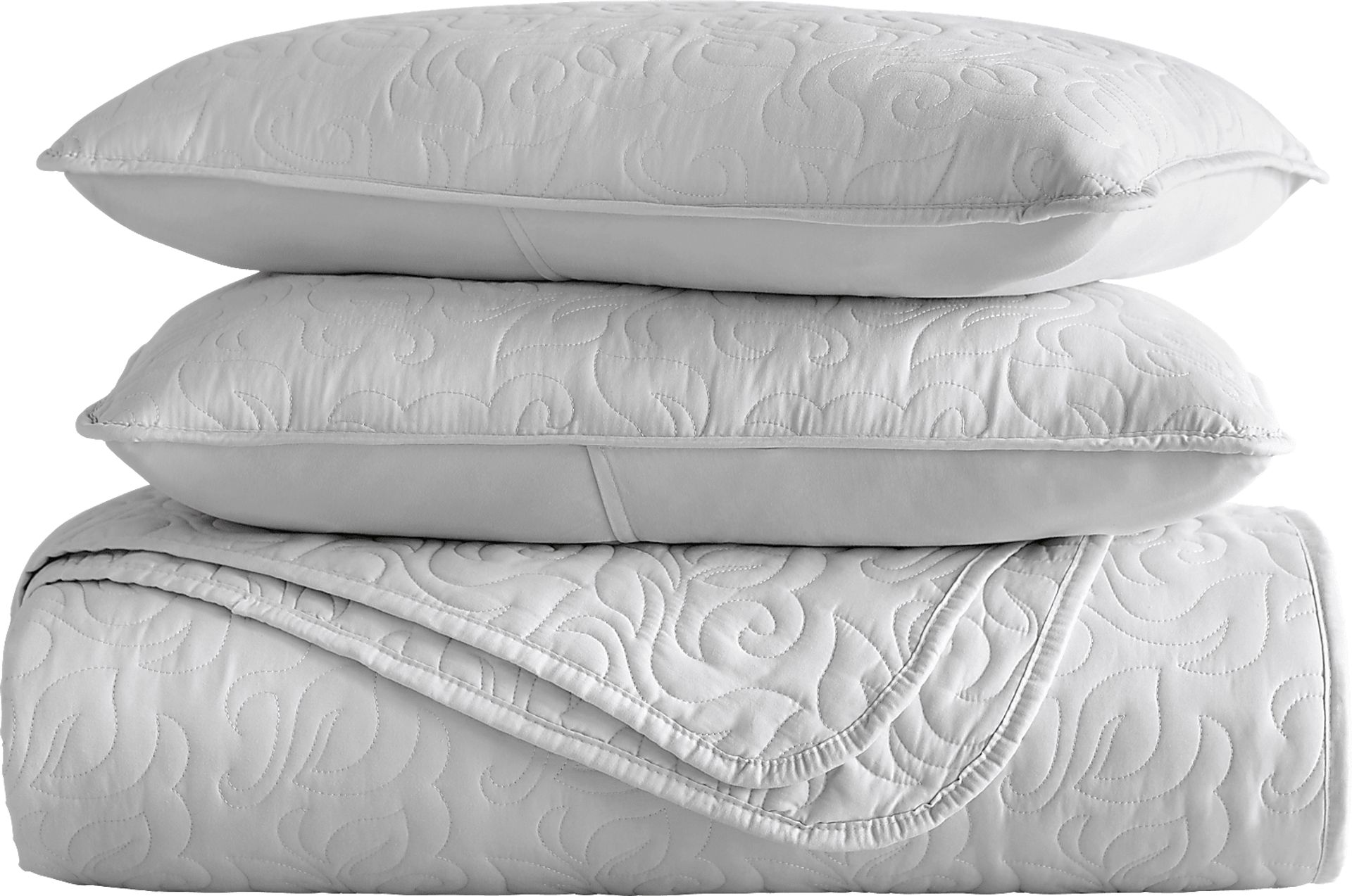 Goldhorn Gray 3 Pc Queen Quilt Set - Image 2
