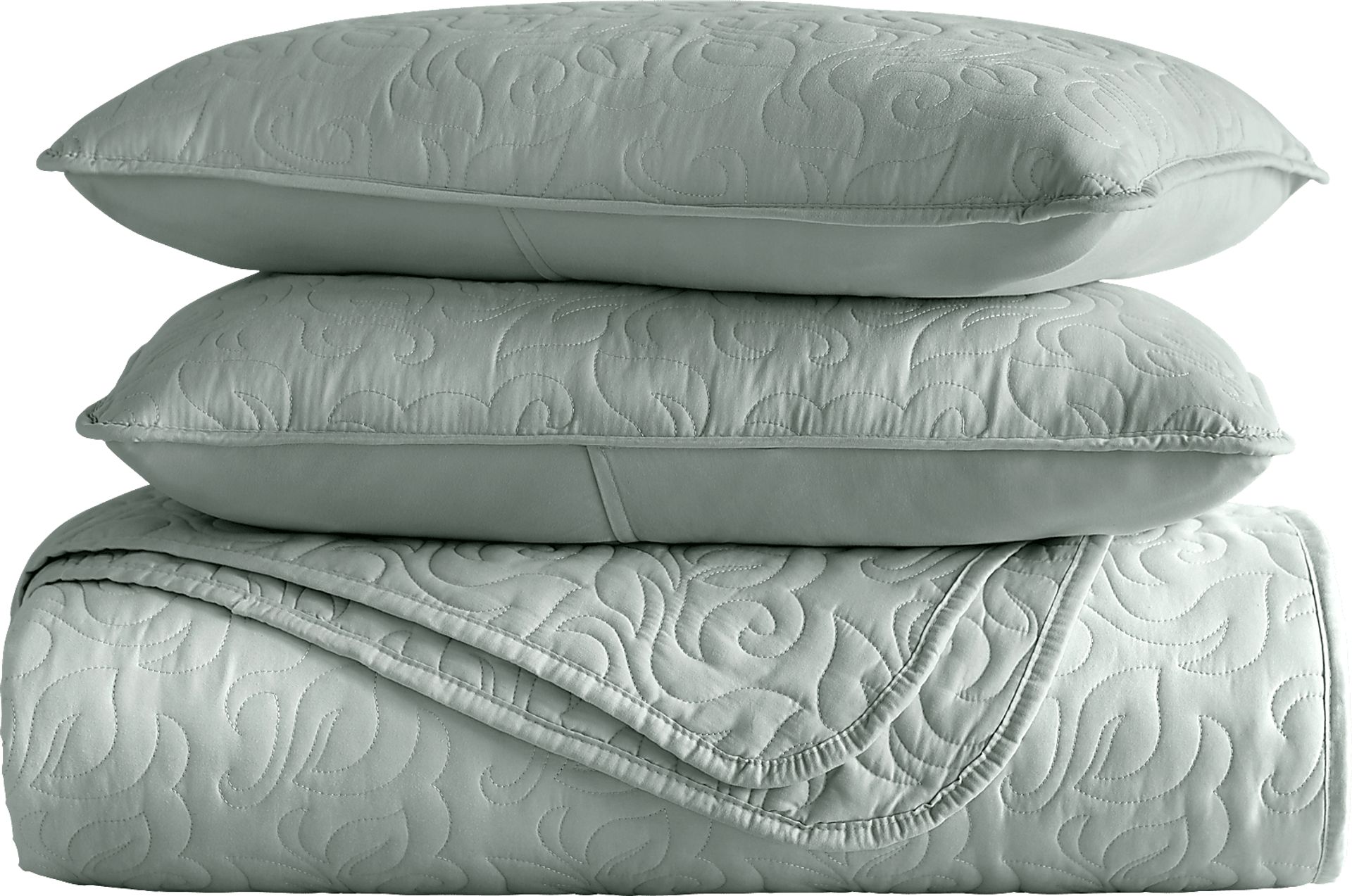 Goldhorn Green 3 Pc Queen Quilt Set - Image 2