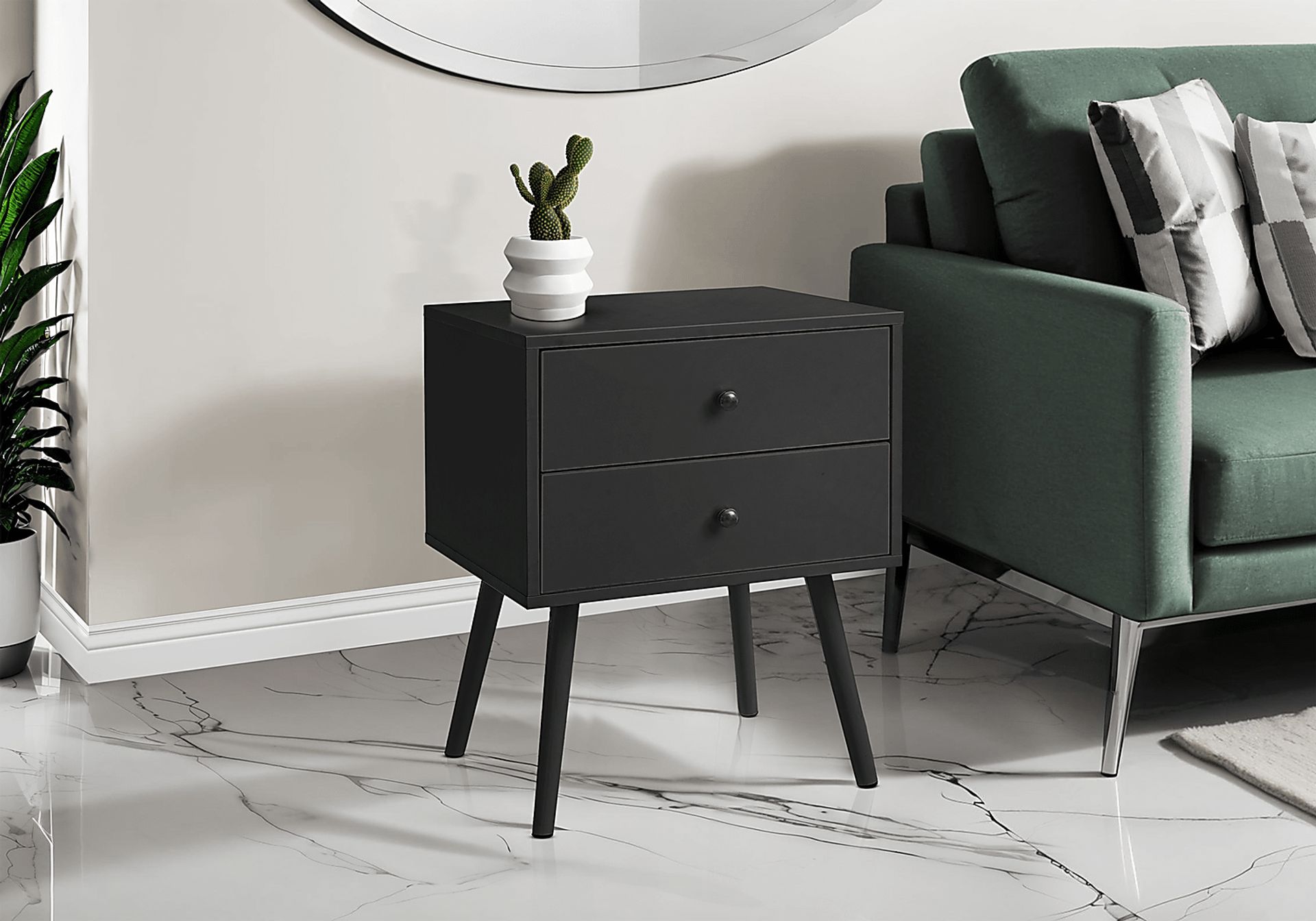 Goldmann Black Nightstand - Image 2