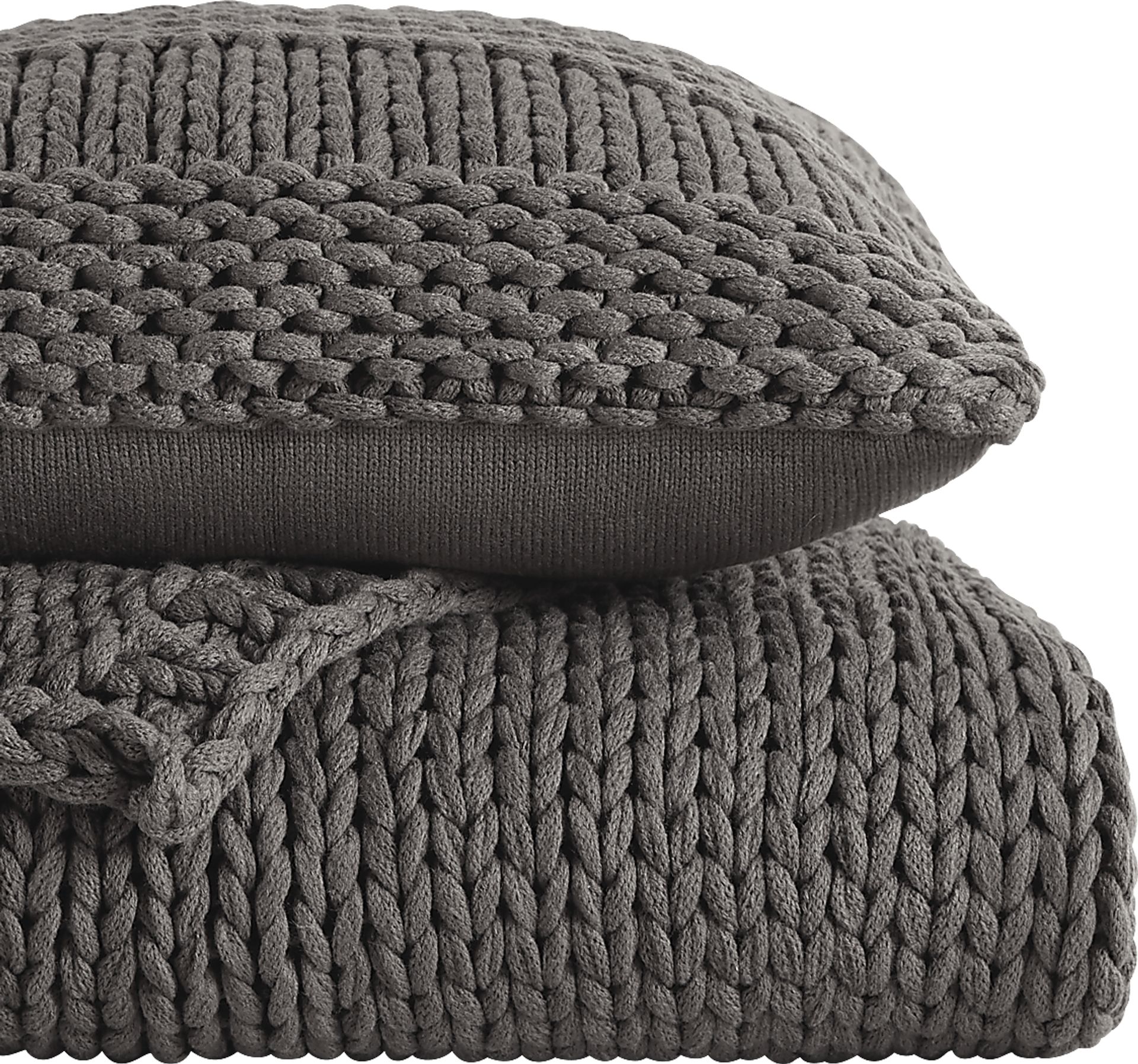 Goldriver Gray Throw Blanket Set - Image 2