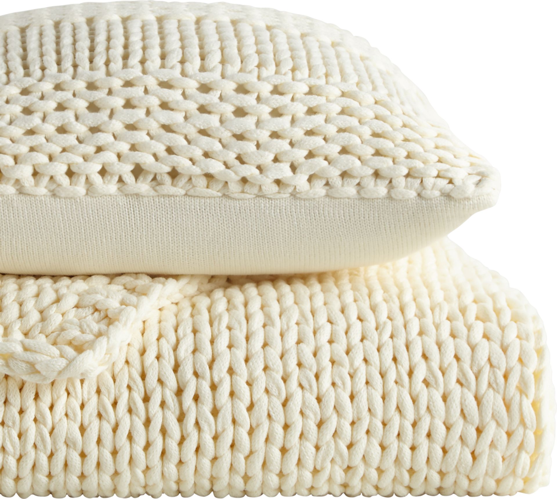 Goldriver Ivory Throw Blanket Set - Image 2