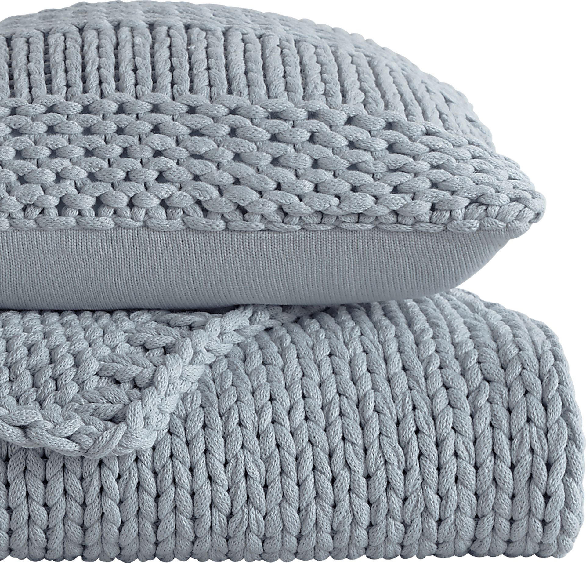 Goldriver Light Blue Throw Blanket Set - Image 2