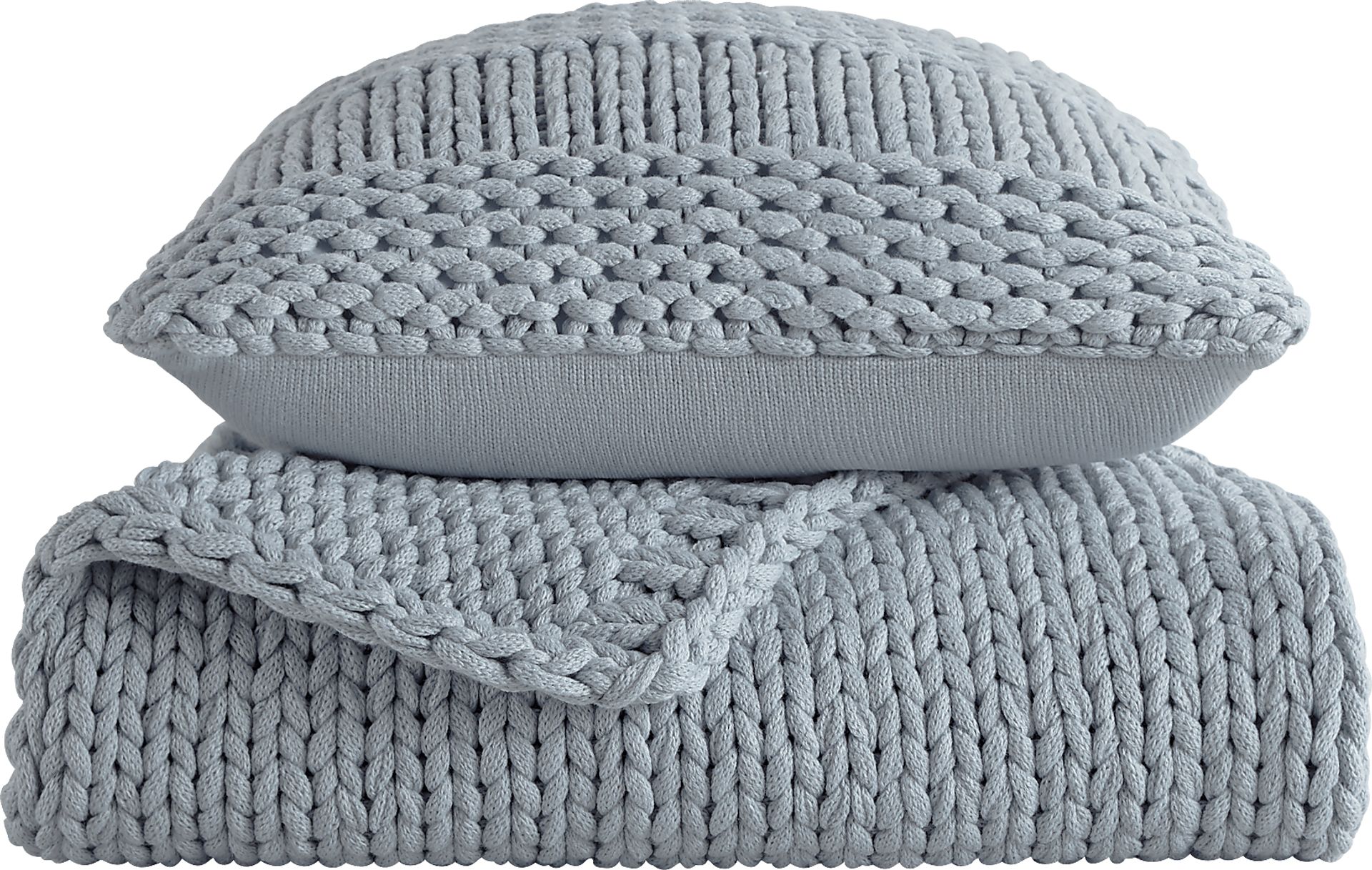 Goldriver Light Blue Throw Blanket Set - Image 1
