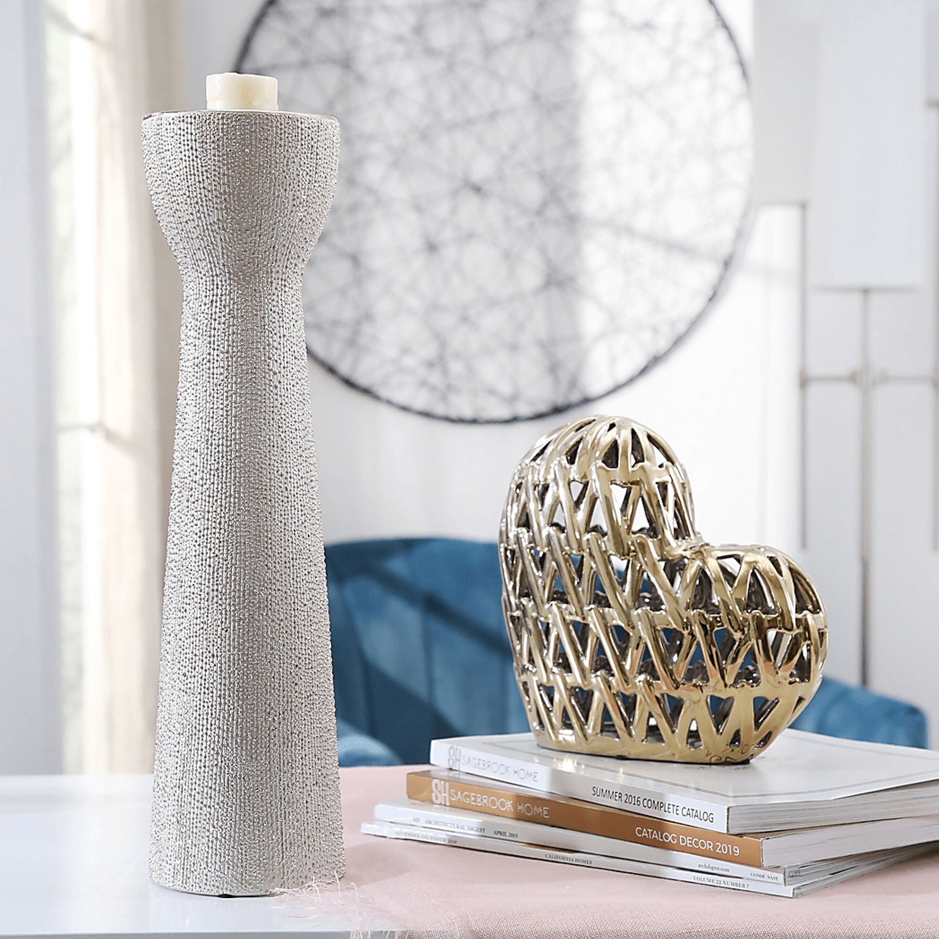 Goldthwaite Gold Tall Candle Holder - Image 2