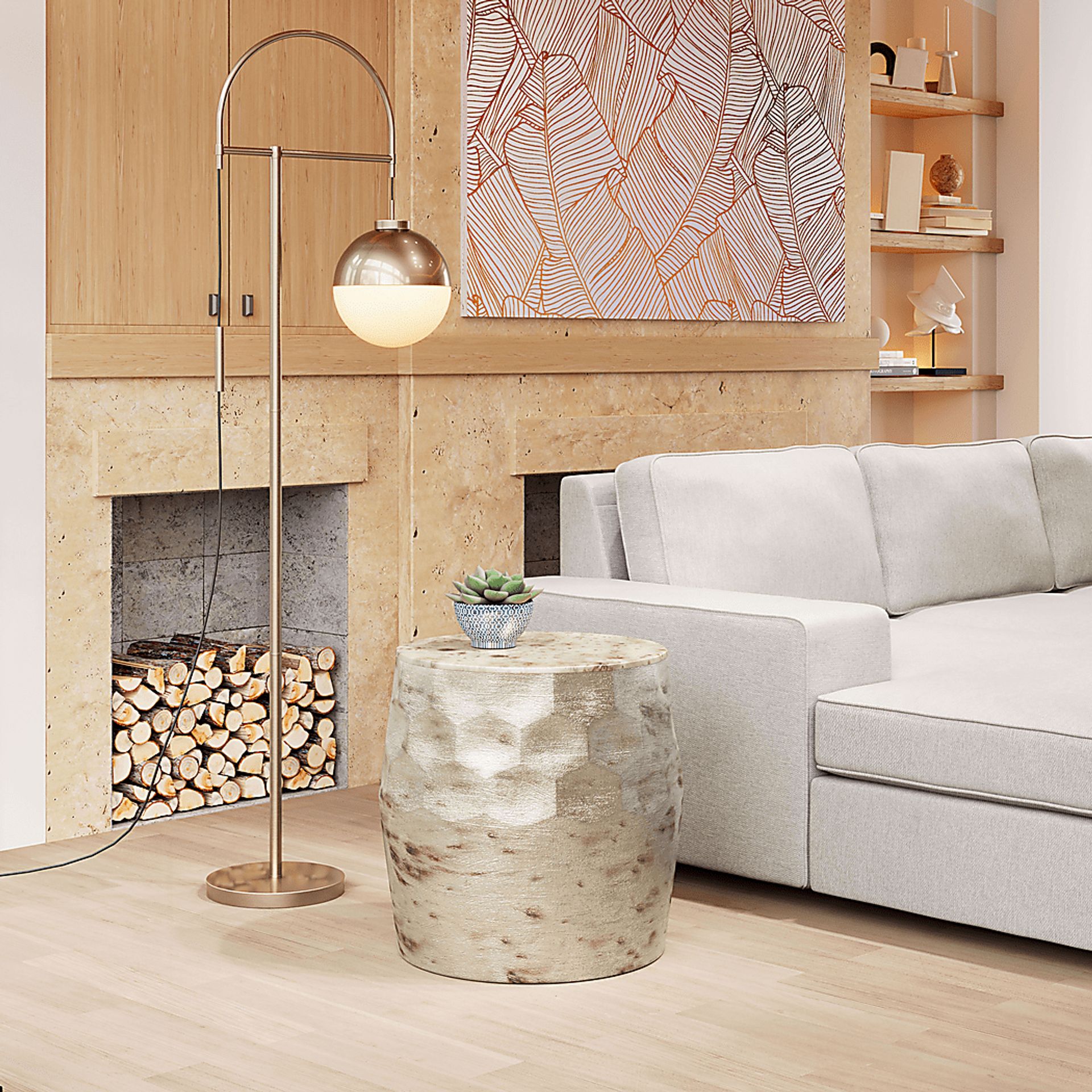 Golovin Silver End Table - Image 2