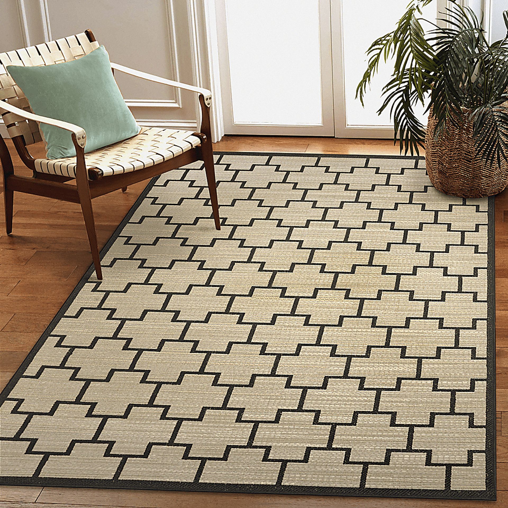 Golton Natural 7'10 x 9'10 Indoor/Outdoor Rug - Image 2