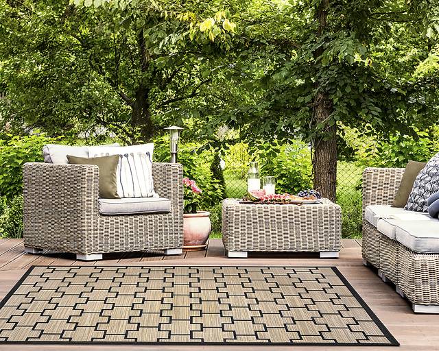 Golton Natural 7'10 x 9'10 Indoor/Outdoor Rug - Thumbnail - Image 3
