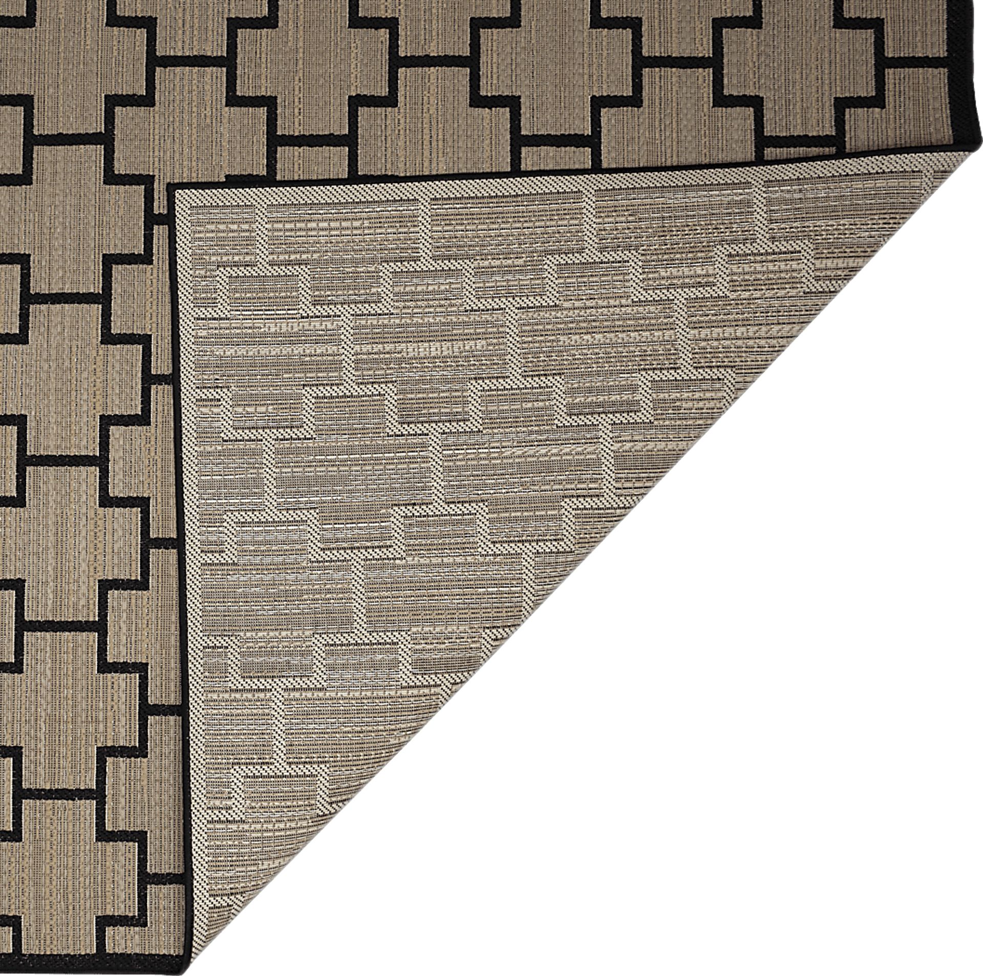 Golton Natural 7'10 x 9'10 Indoor/Outdoor Rug - Image 4