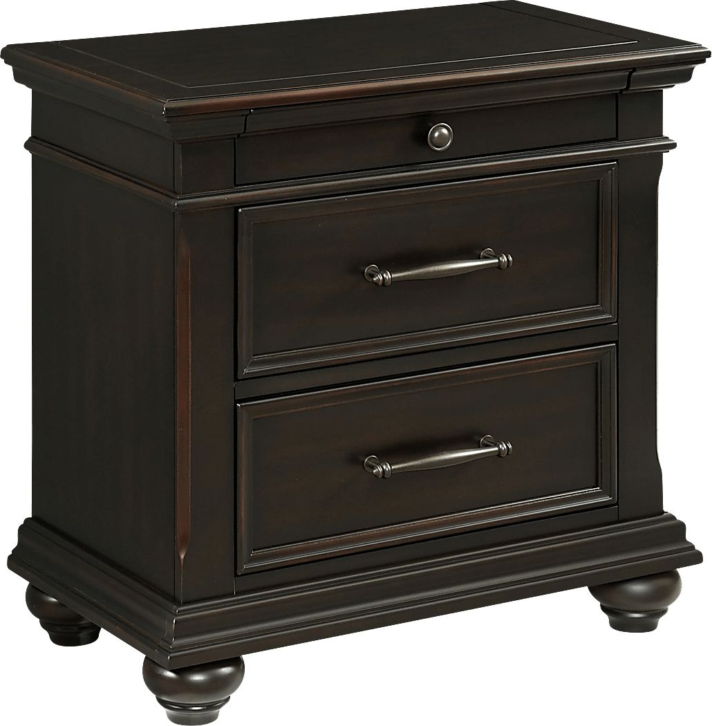 Goodpasture Black Nightstand with USB