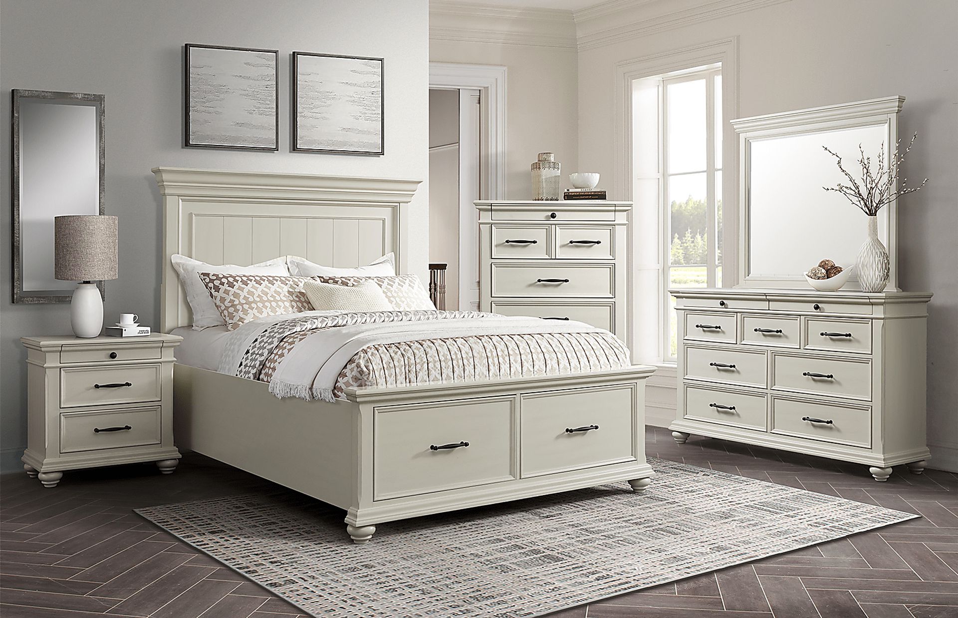 Goodpasture White Nightstand with USB - Image 2