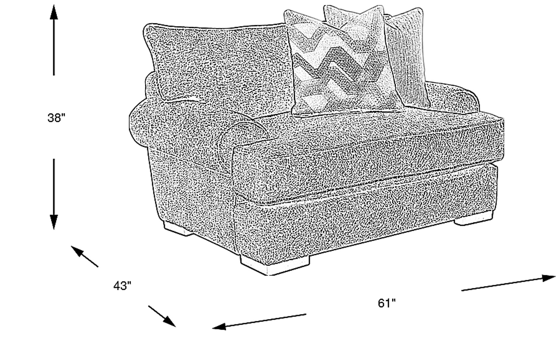 Dimension Image. Please refer to the Dimension Tab on this page for dimension details.