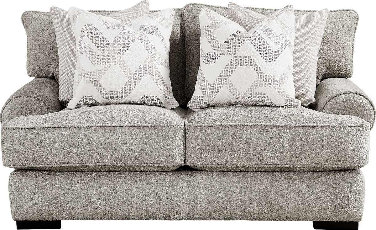 Goodwin 2 Pc Gray Boucle Living Room Set With Sofa, Loveseat | Rooms to Go