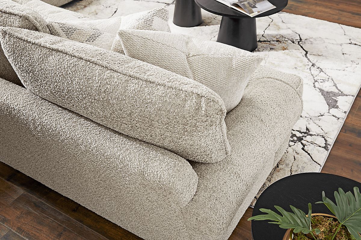 Goodwin 2 Pc Gray Boucle Living Room Set With Sofa, Loveseat | Rooms to Go
