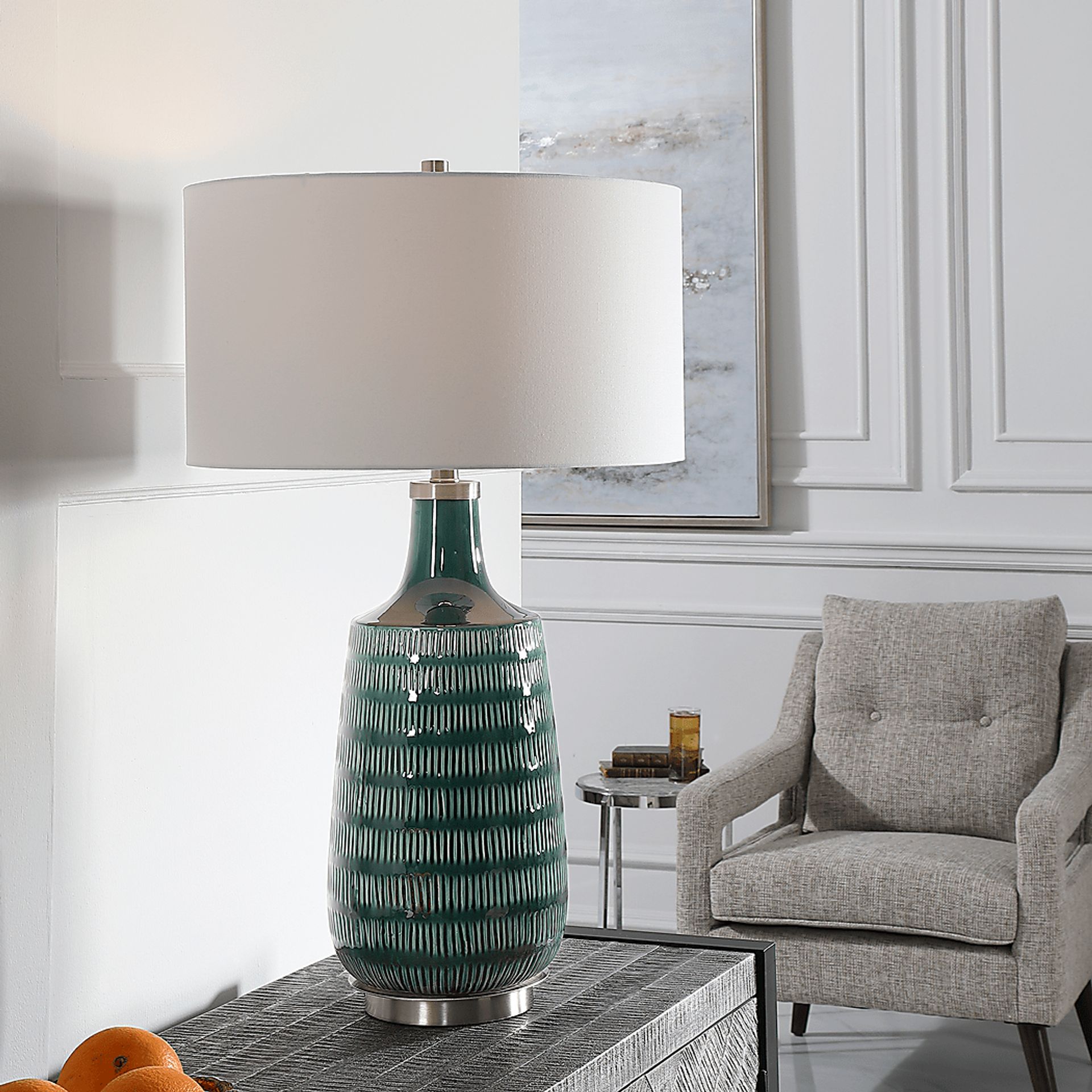 Gord Point Teal Lamp - Image 3
