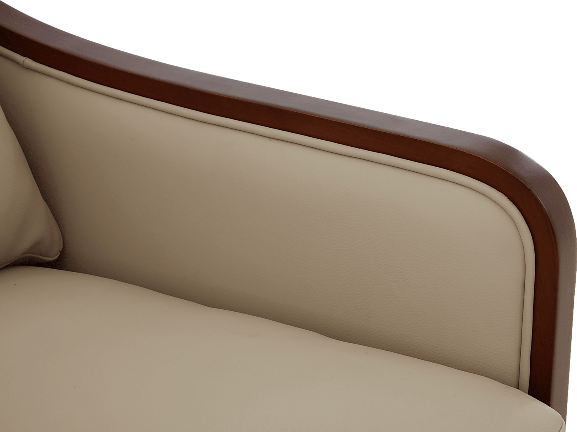 Gordon Beige Leather Swivel Chair - Image 5