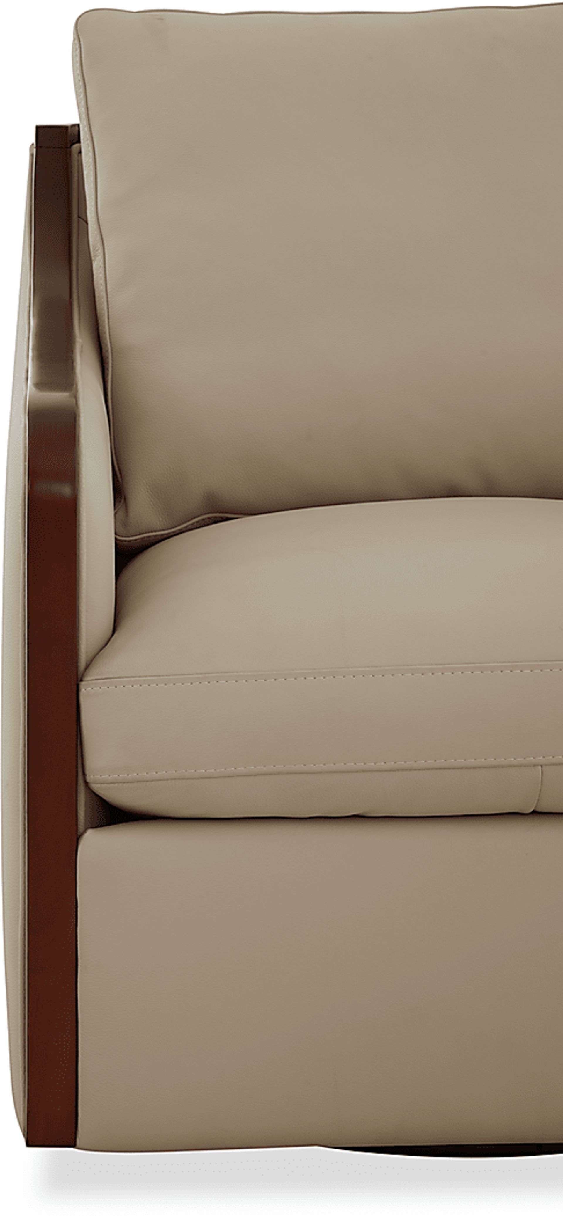 Gordon Beige Leather Swivel Chair - Image 6