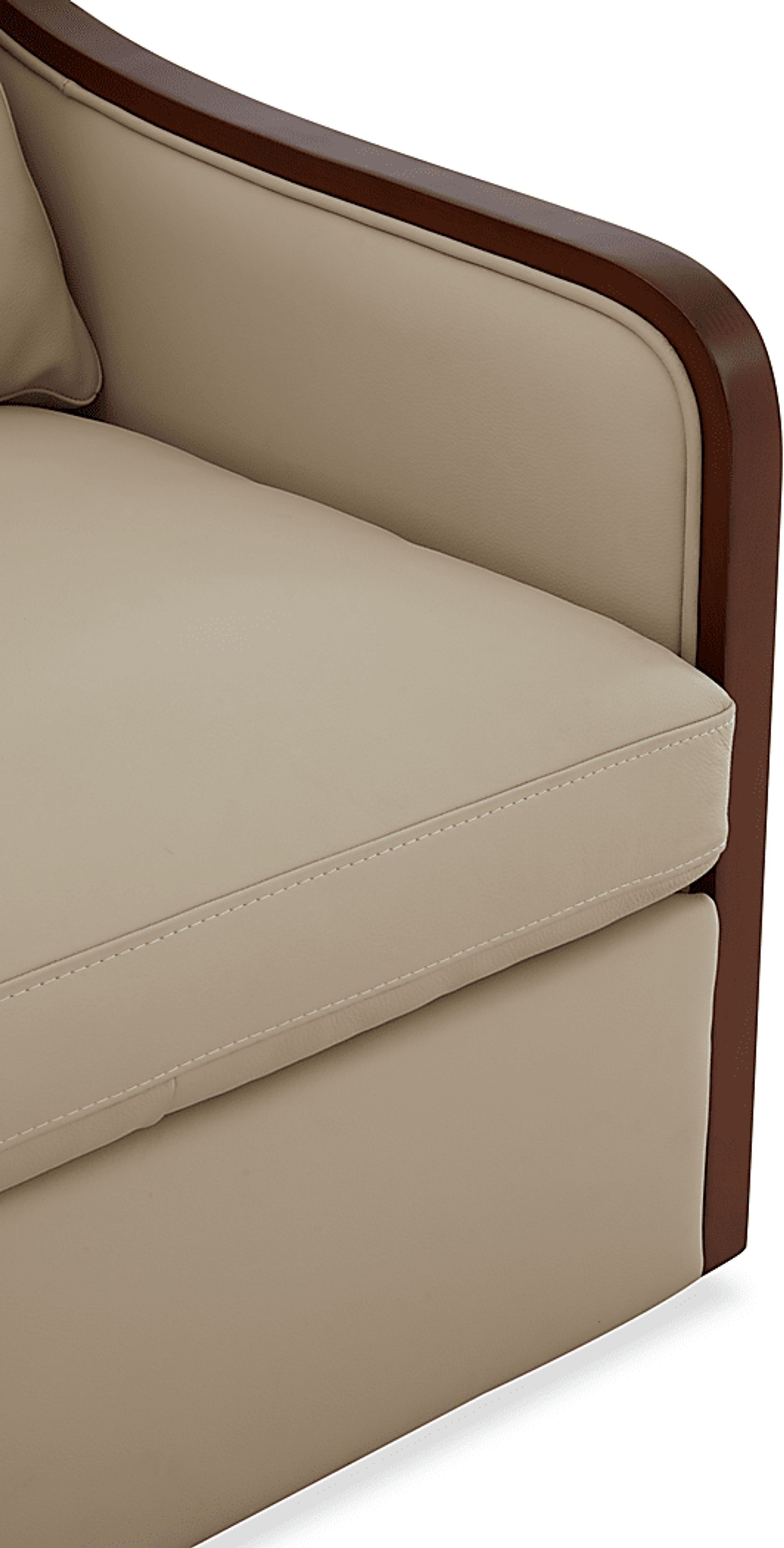Gordon Beige Leather Swivel Chair - Image 7