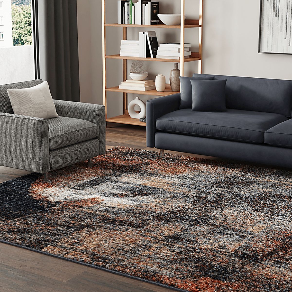 Gordon Multi Polyester,Polypropylene Fabric Rug | Rooms to Go
