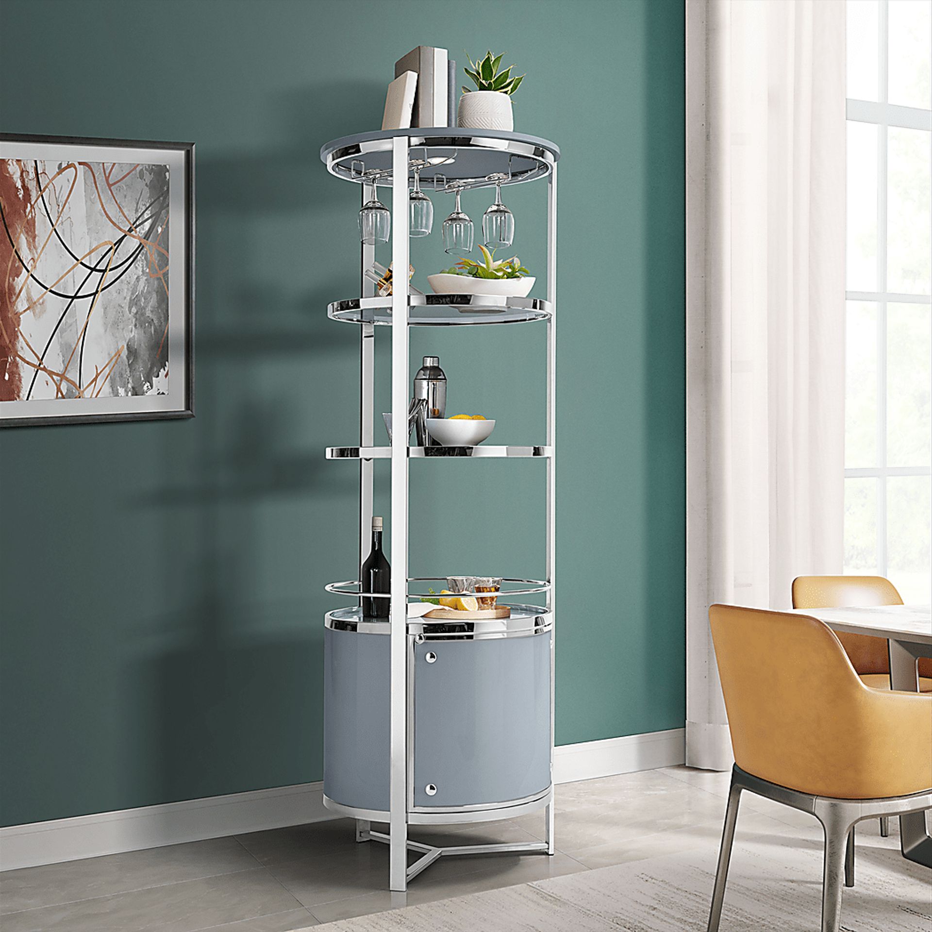 Gosdan Gray Bar Cart - Image 2