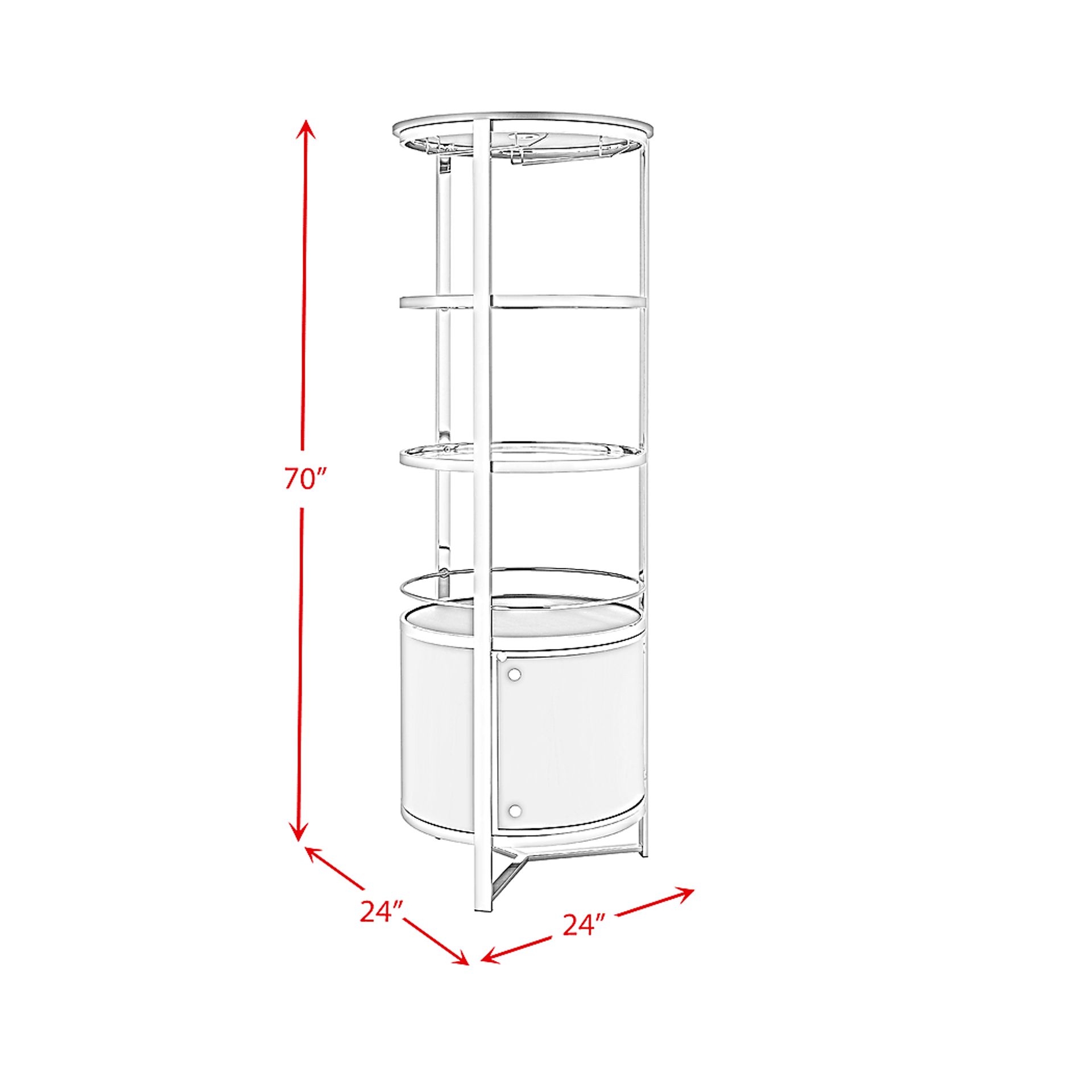 Gosdan White Bar Cart - Image 3