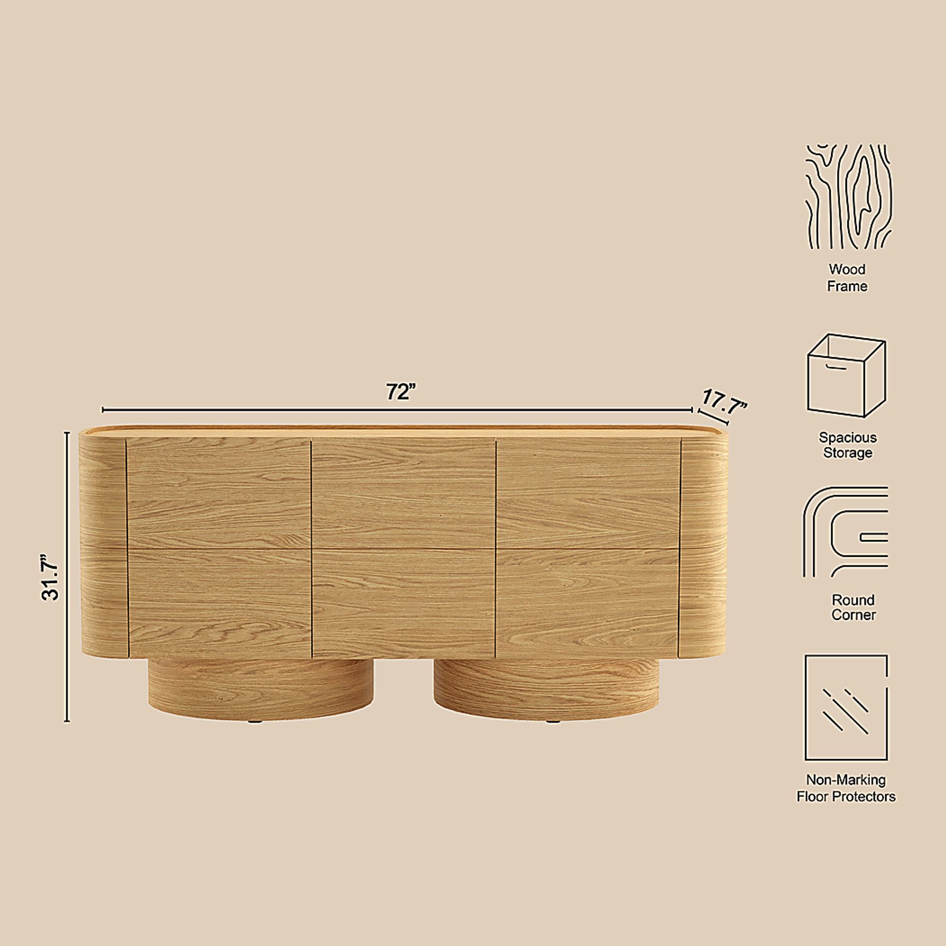 Goulo Natural Sideboard - Image 4