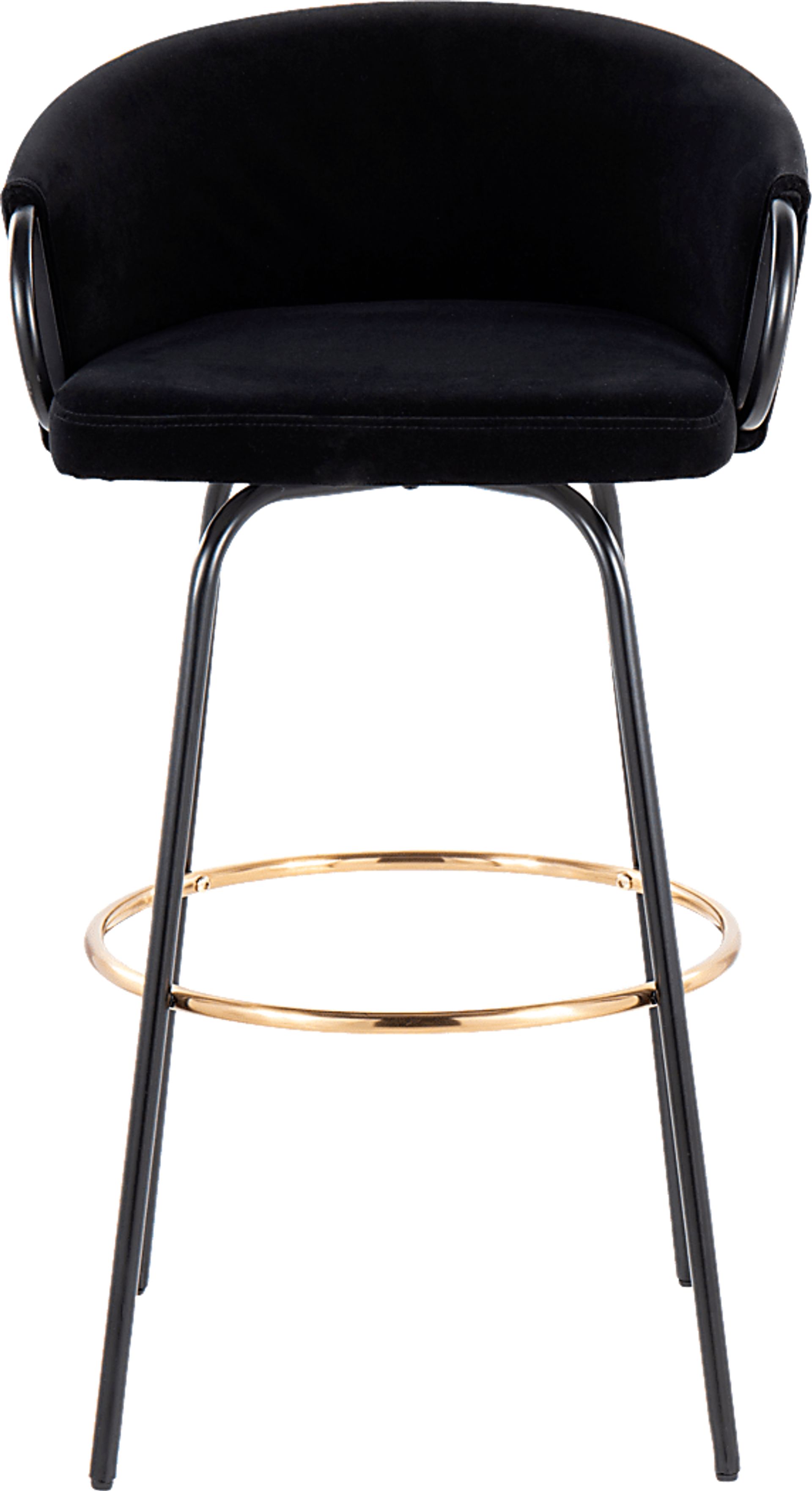 Gourdin Black Swivel Barstool, Set of 2 - Image 5