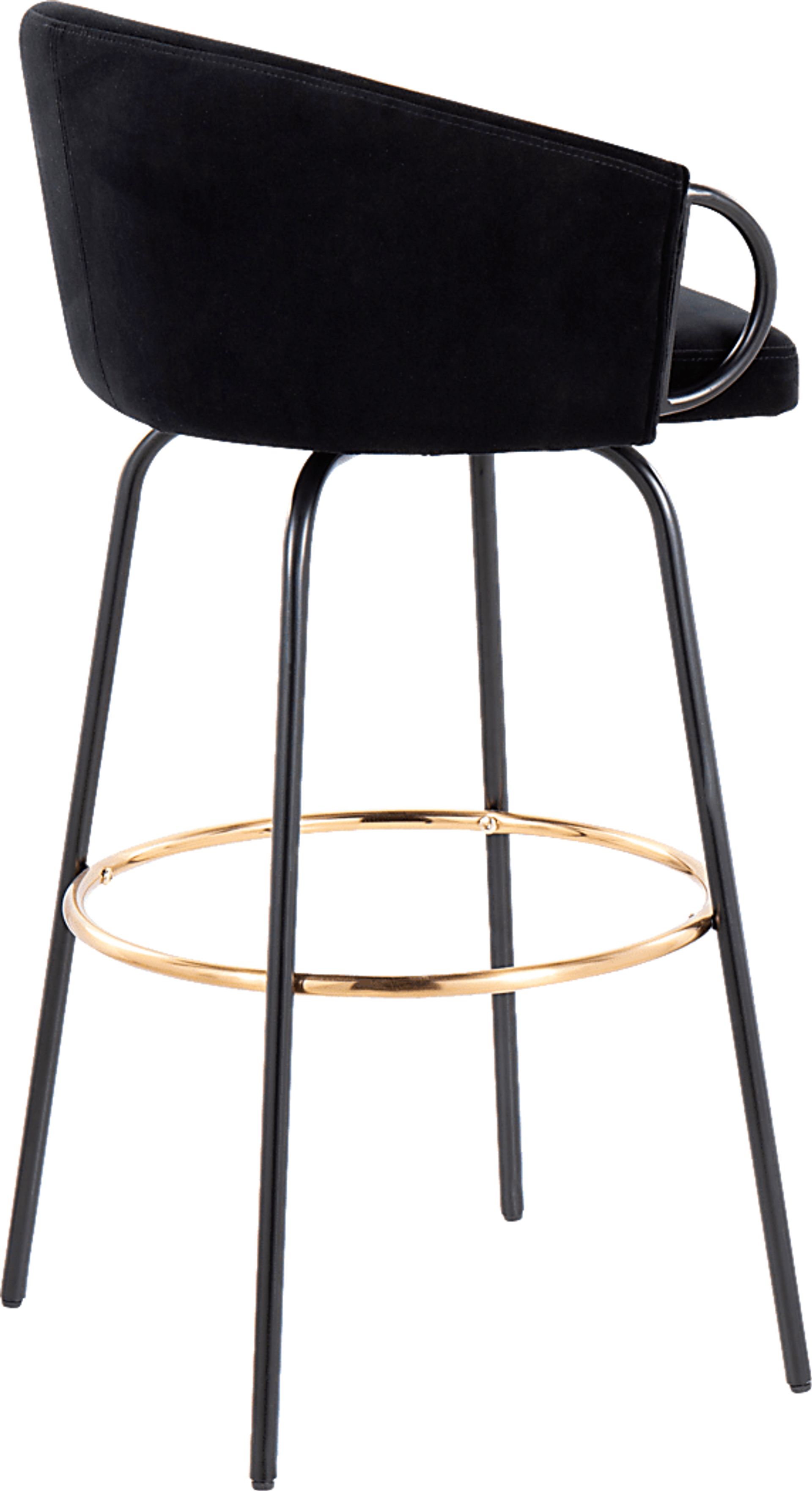 Gourdin Black Swivel Barstool, Set of 2 - Image 7