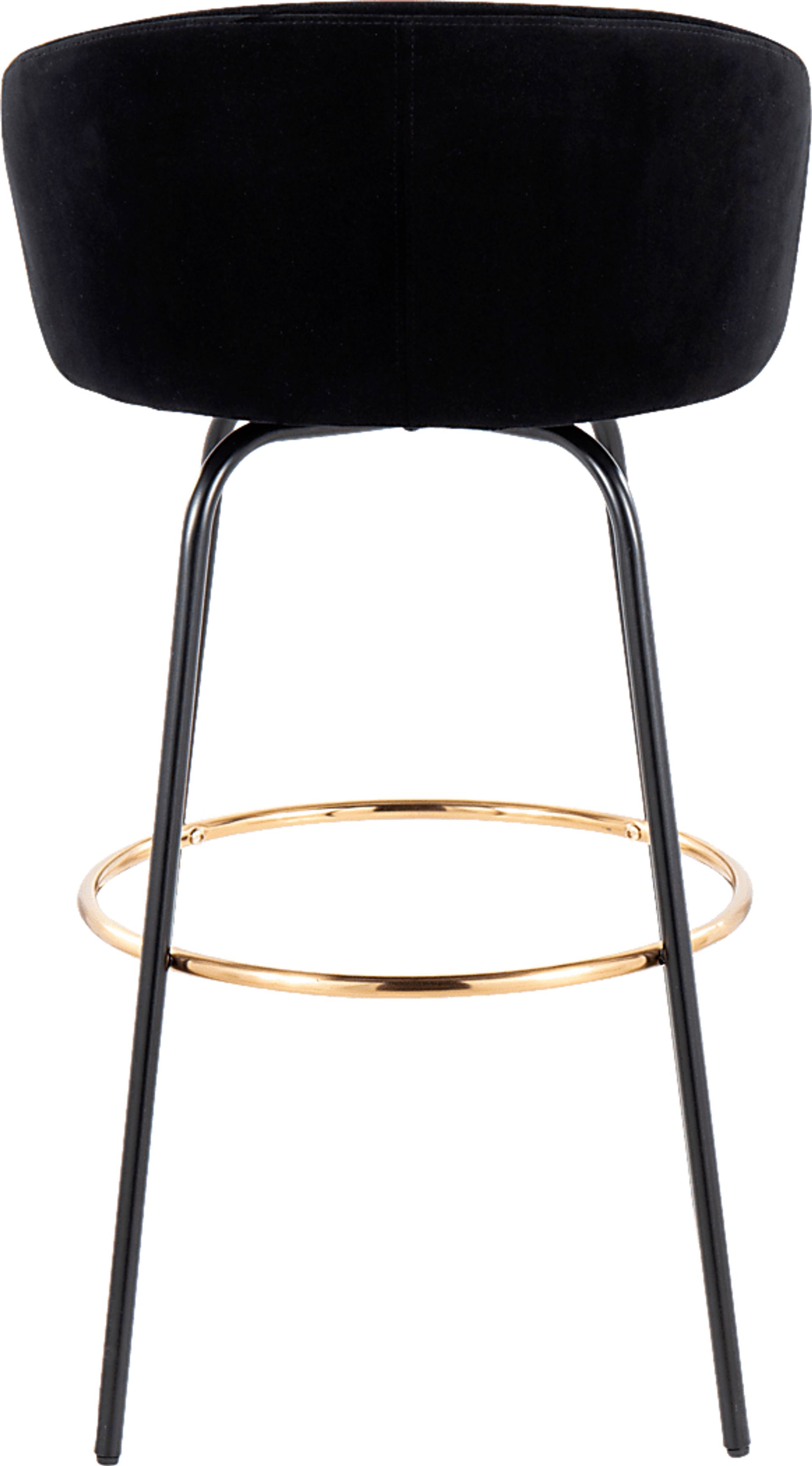 Gourdin Black Swivel Barstool, Set of 2 - Image 8