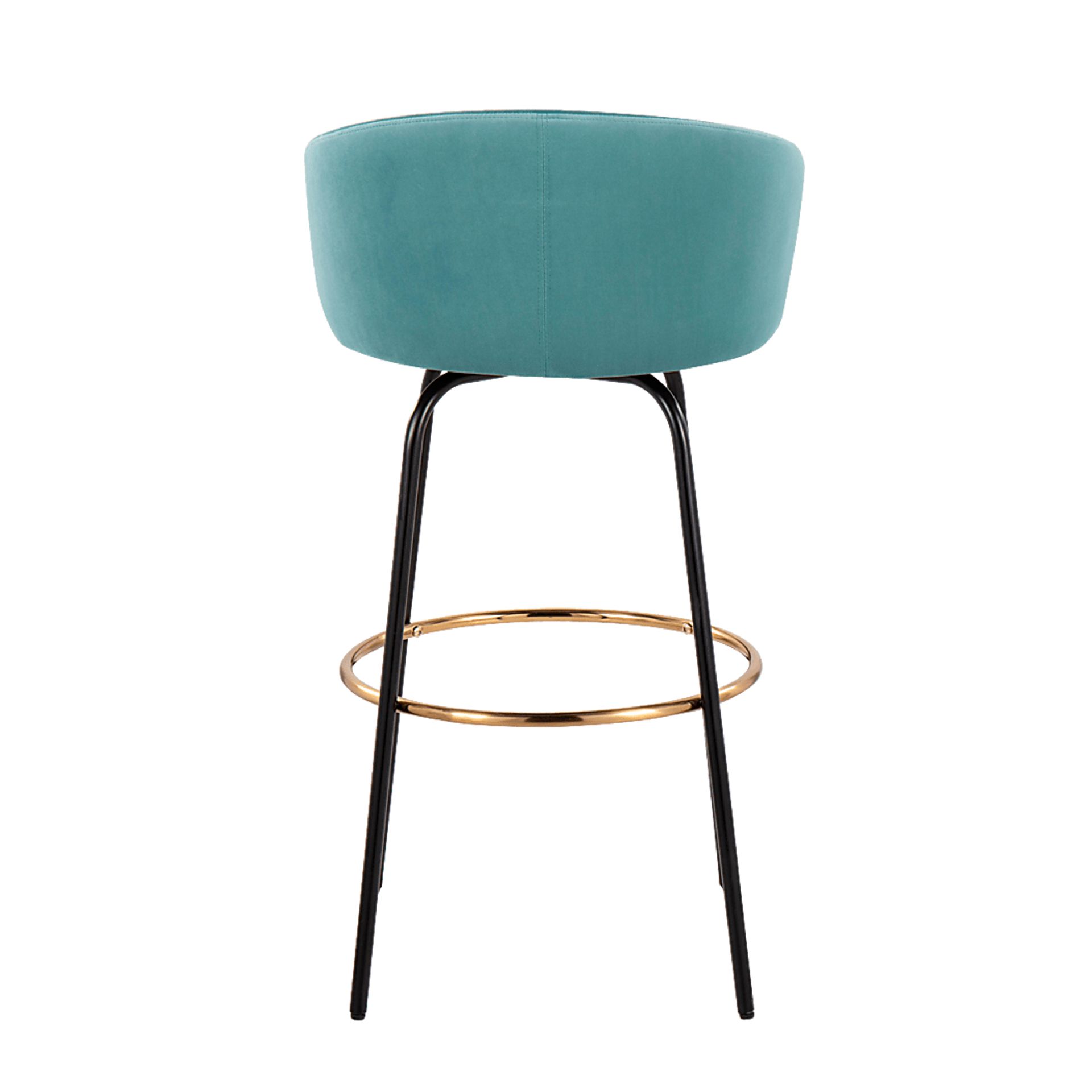 Gourdin Blue Swivel Barstool, Set of 2 - Image 8