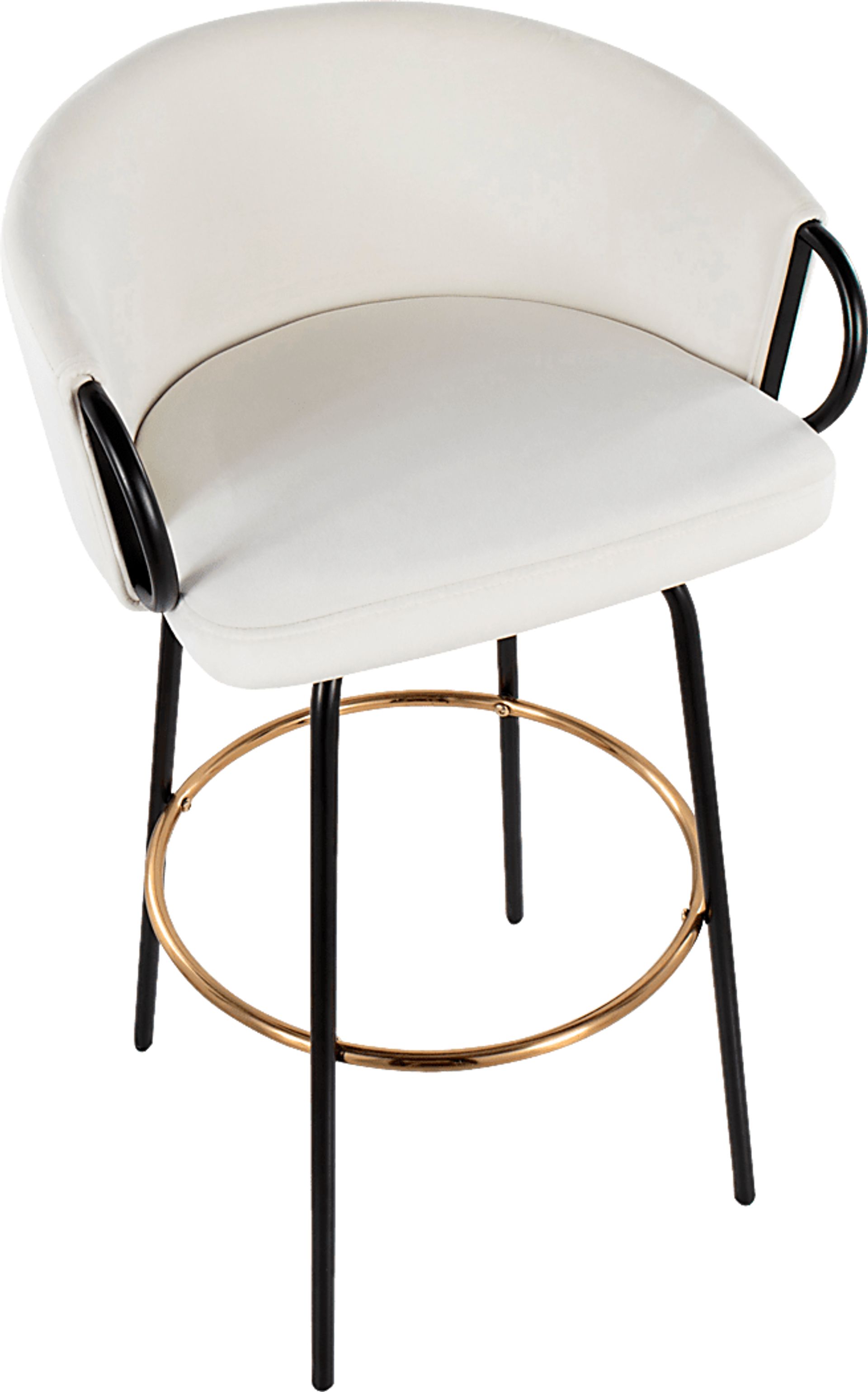 Gourdin Cream Swivel Barstool, Set of 2 - Image 4