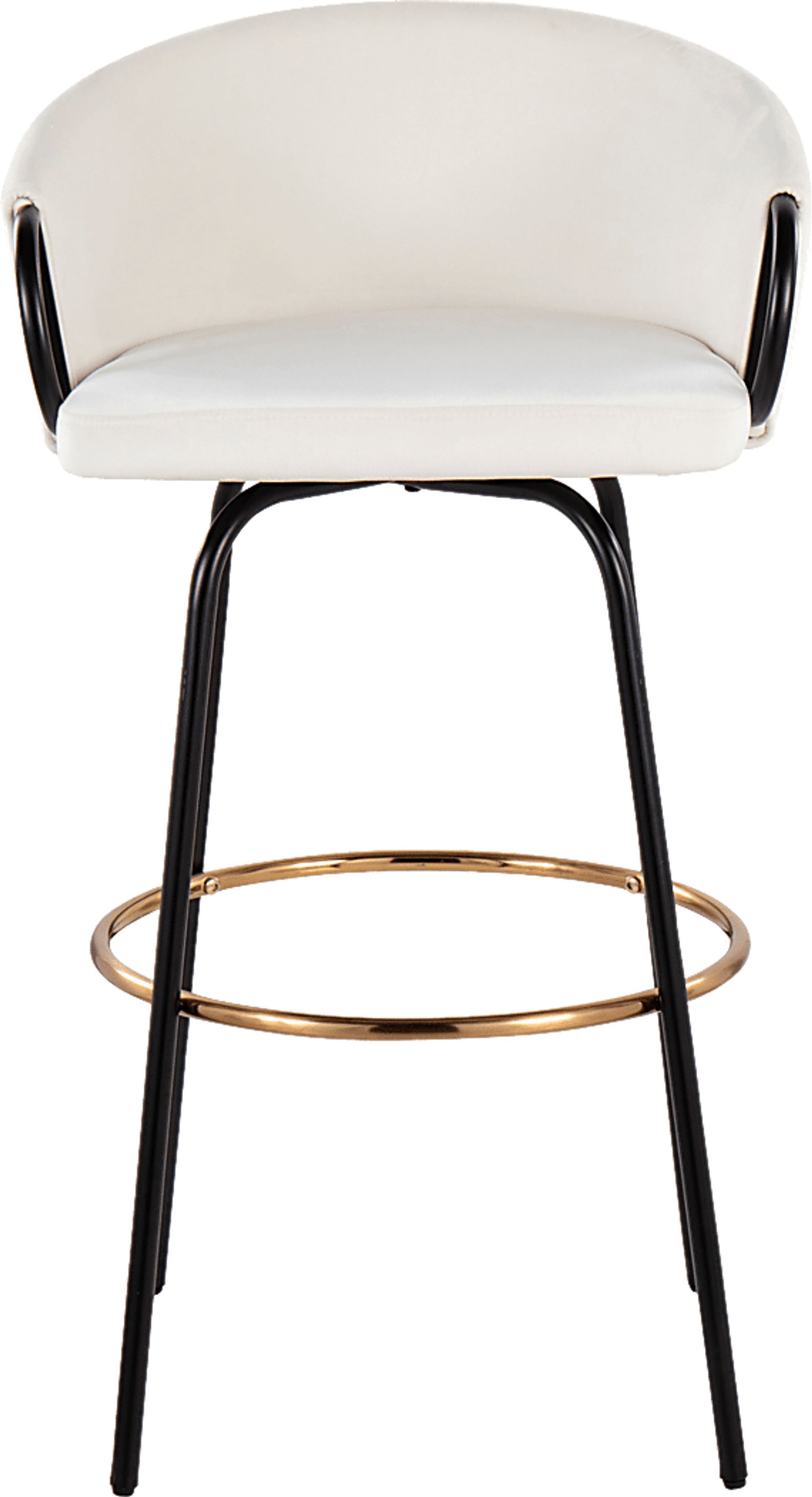 Gourdin Cream Swivel Barstool, Set of 2 - Image 5