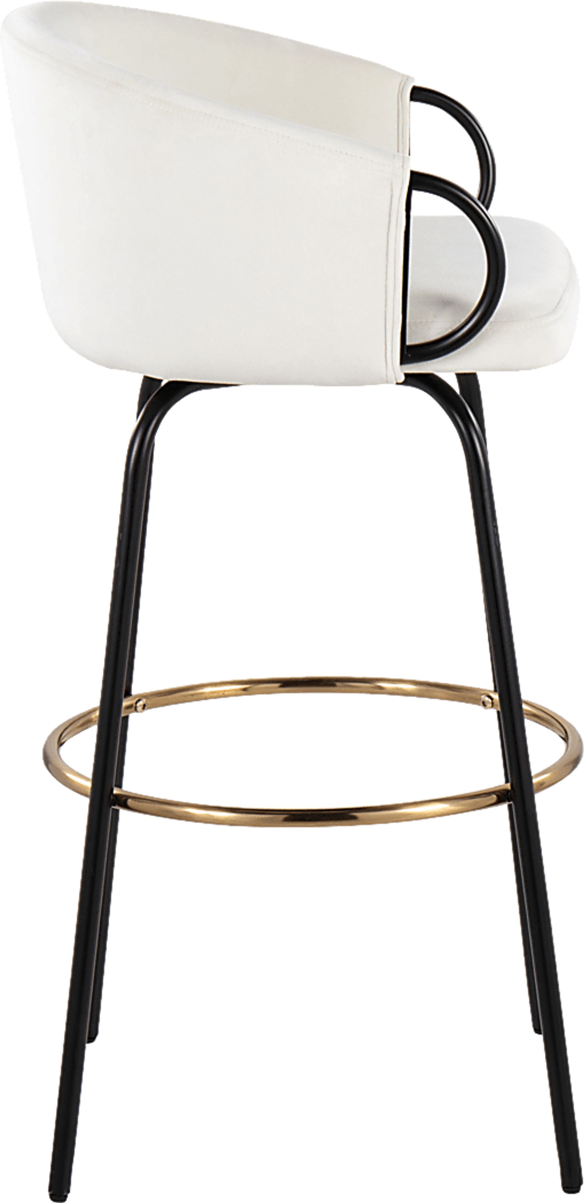 Gourdin Cream Swivel Barstool, Set of 2 - Image 6