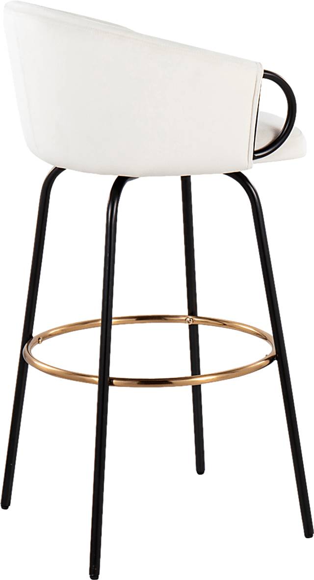 Gourdin Cream Swivel Barstool, Set of 2 - Thumbnail - Image 7