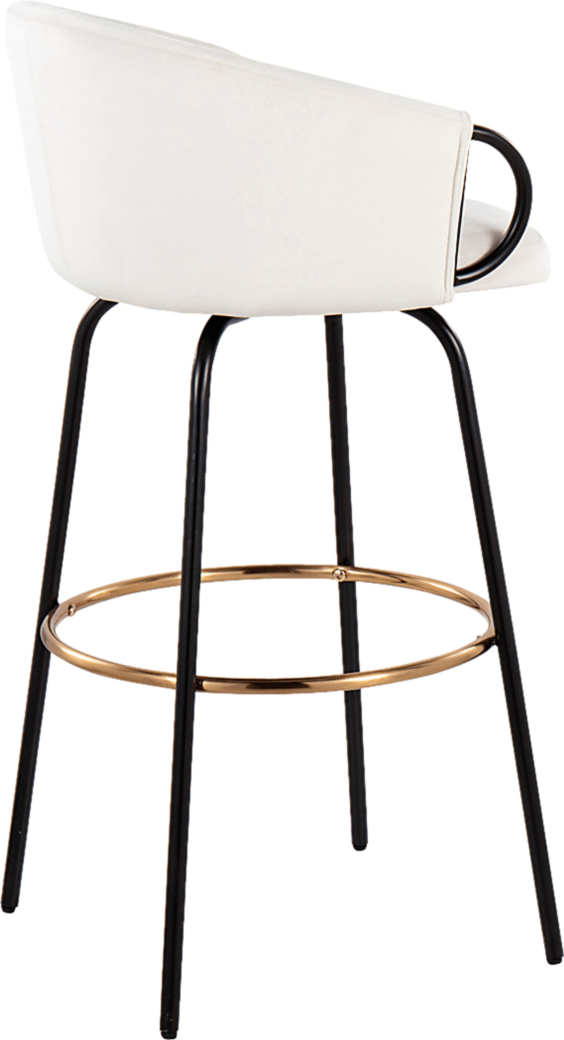 Gourdin Cream Swivel Barstool, Set of 2 - Image 7