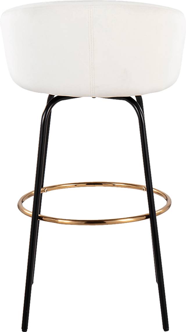 Gourdin Cream Swivel Barstool, Set of 2 - Thumbnail - Image 8